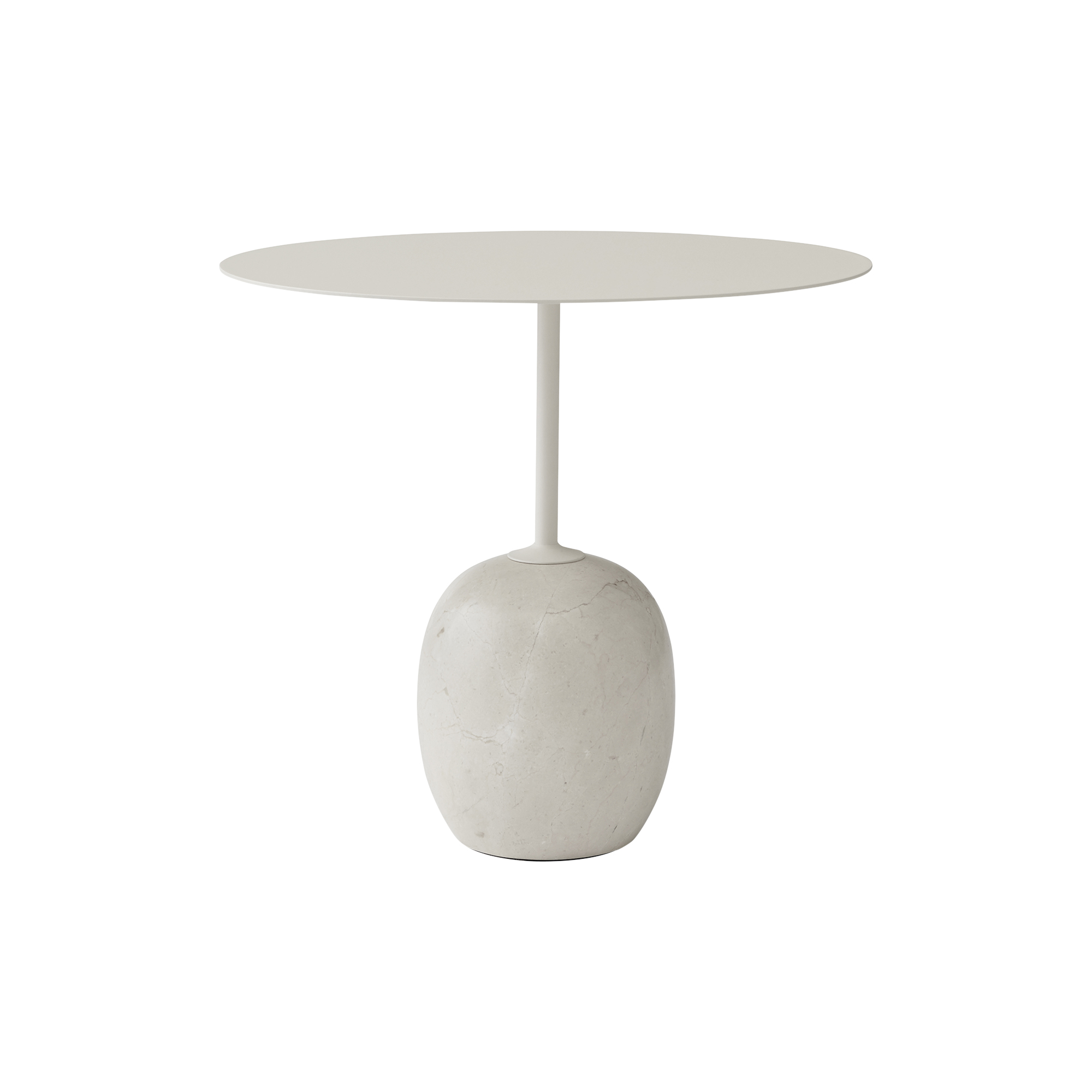 &Tradition - Lato Table LN9 Lounge Table, Crema Diva marble/ivory white - H: 45 x Ø 50 cm.