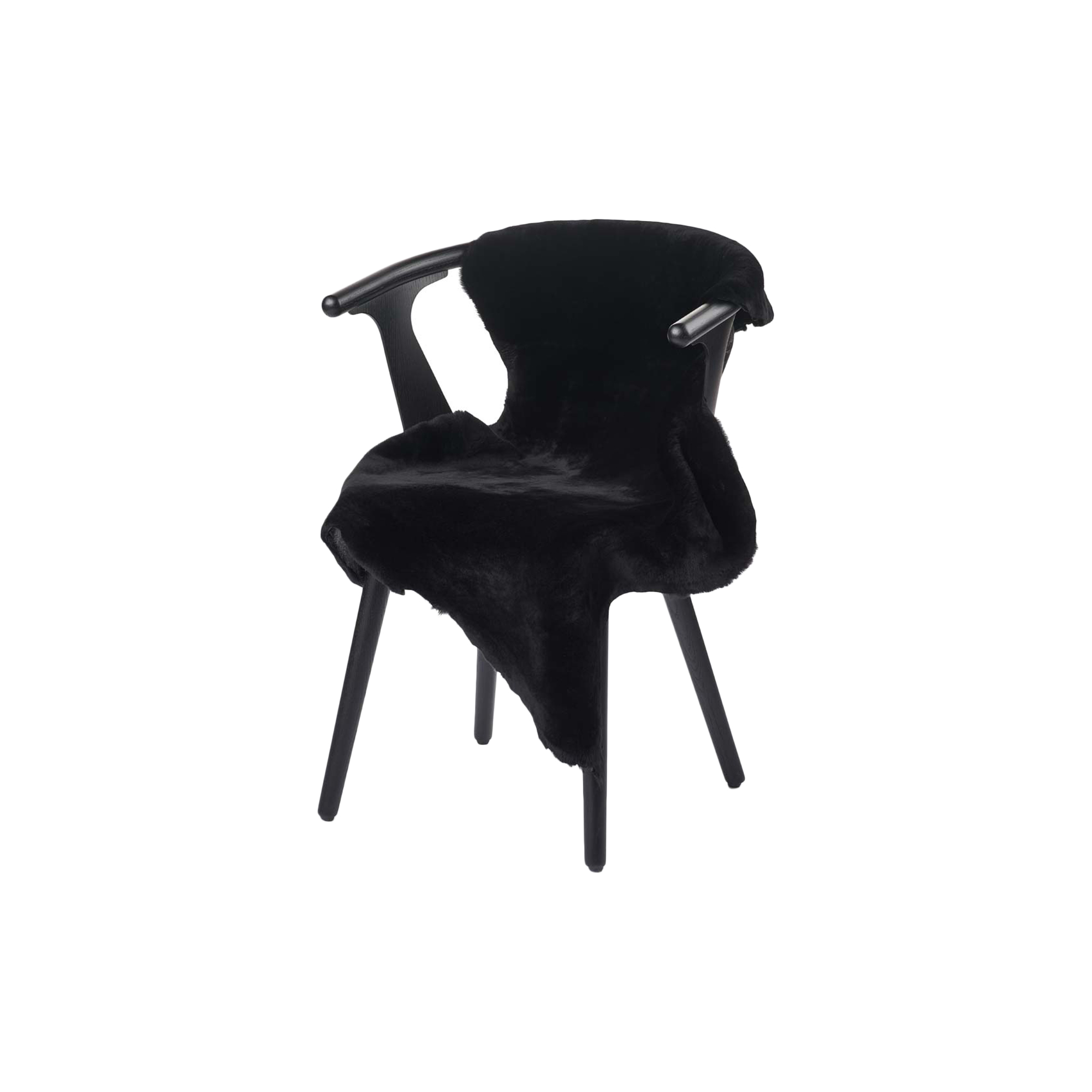 NATURES Collection - Australsk lammeskind, black - 90x60 cm.