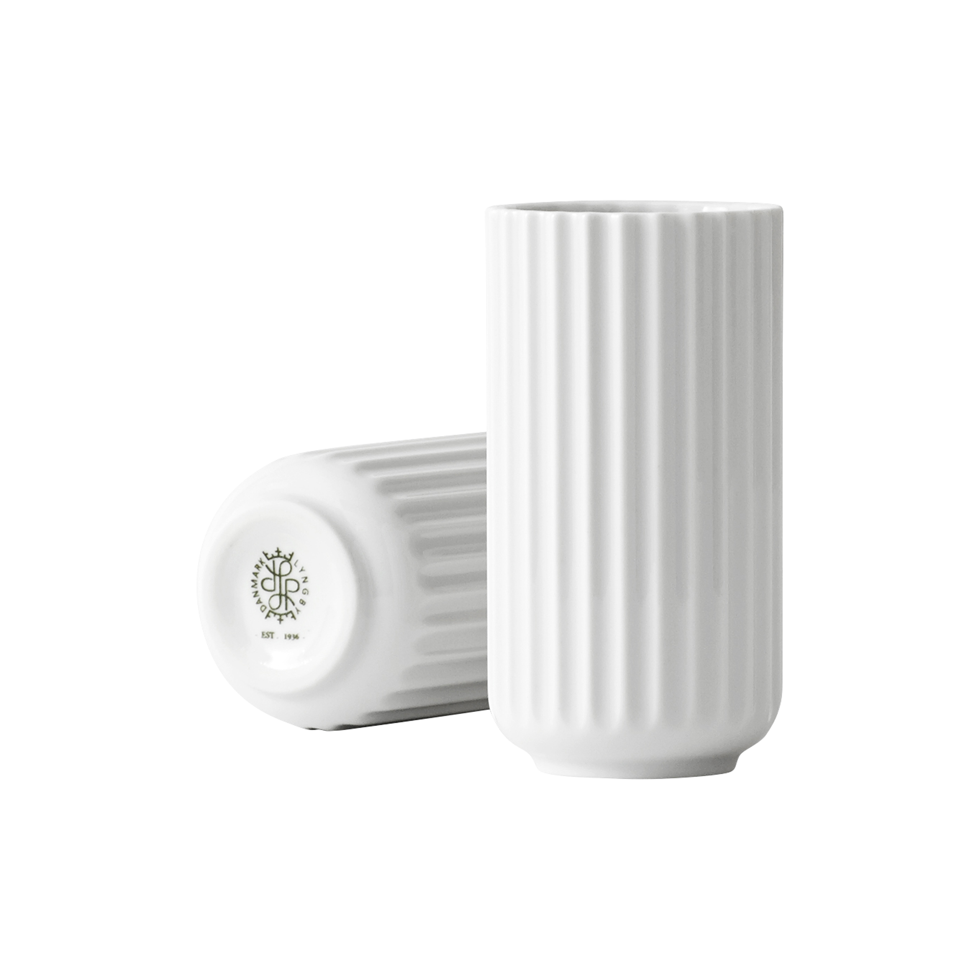 Lyngby Porcelæn - Lyngby Vase, hvid - H10 cm