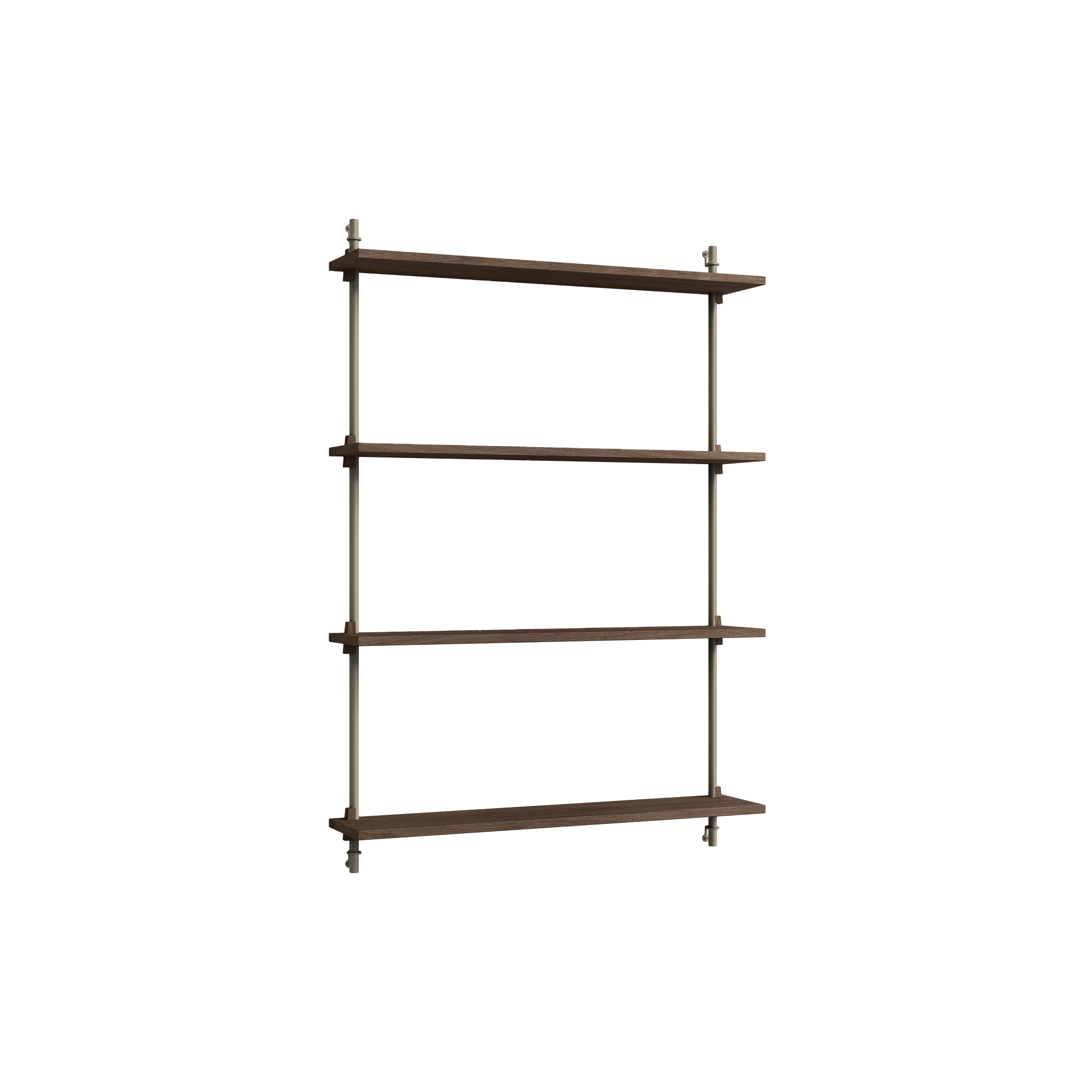 MOEBE - Wall Shelving Medium, smoked oak/warm grey