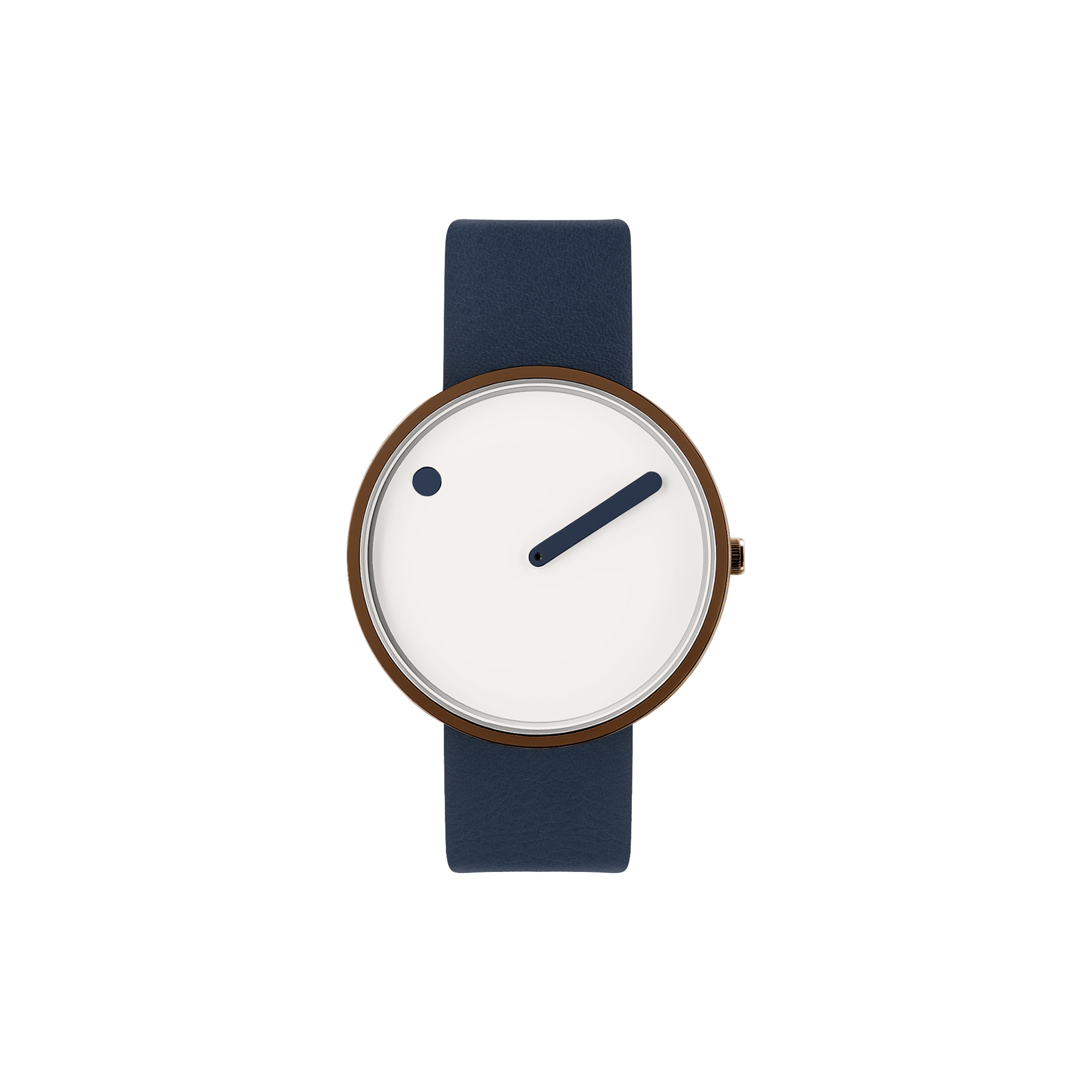 PICTO - PICTO armbåndsur, cream/copper/midnight blue - 40mm