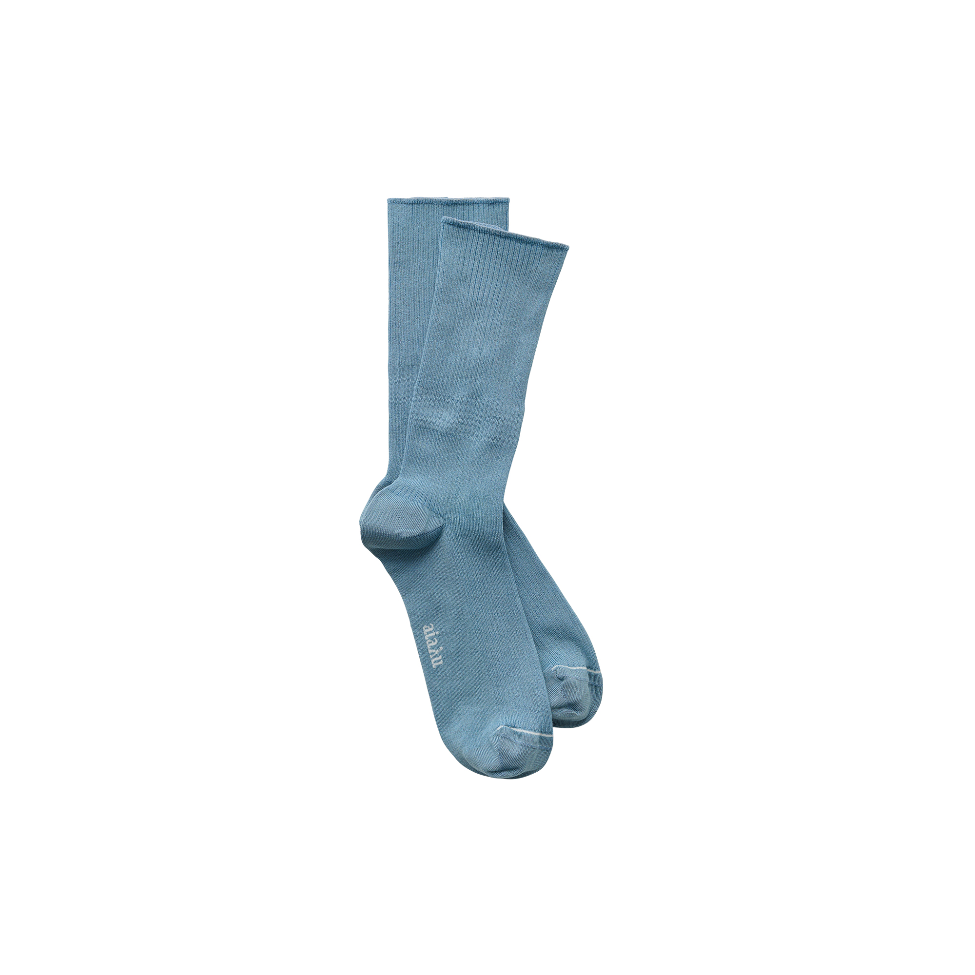 Aiayu - Cotton Rib Socks, opal blue - 39-41