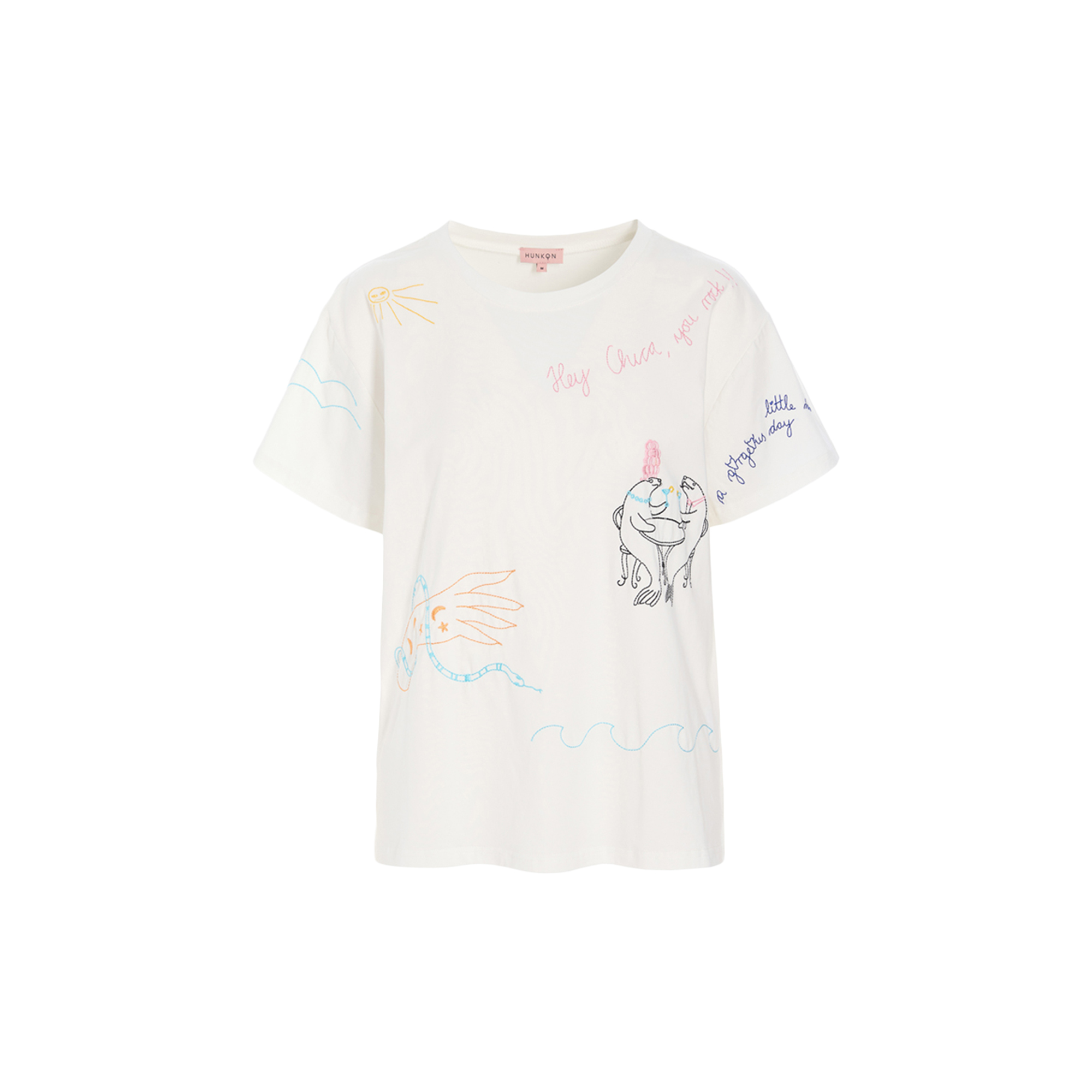 HUNKØN - Mavis T-shirt, white - Str. XS