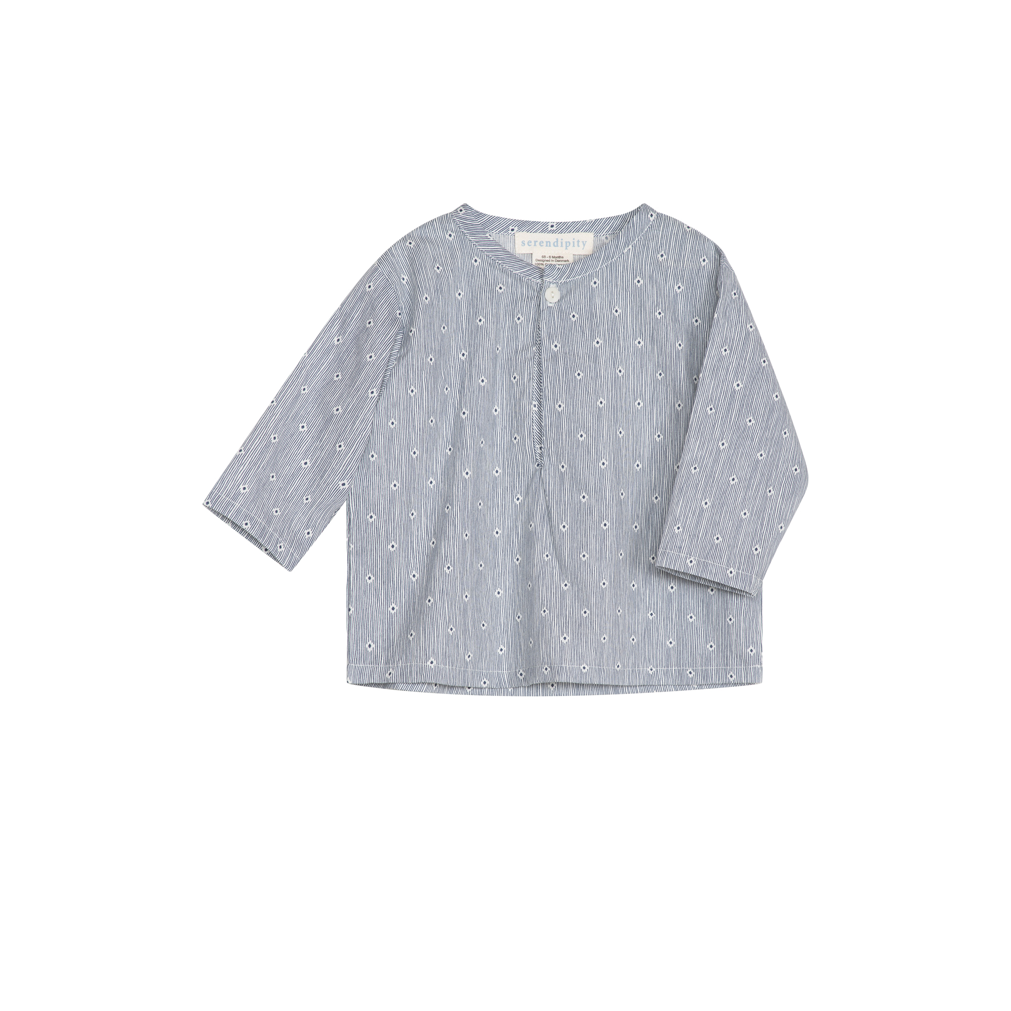Serendipity - Baby Peasant Shirt, indigo gem - Str. 6M-68