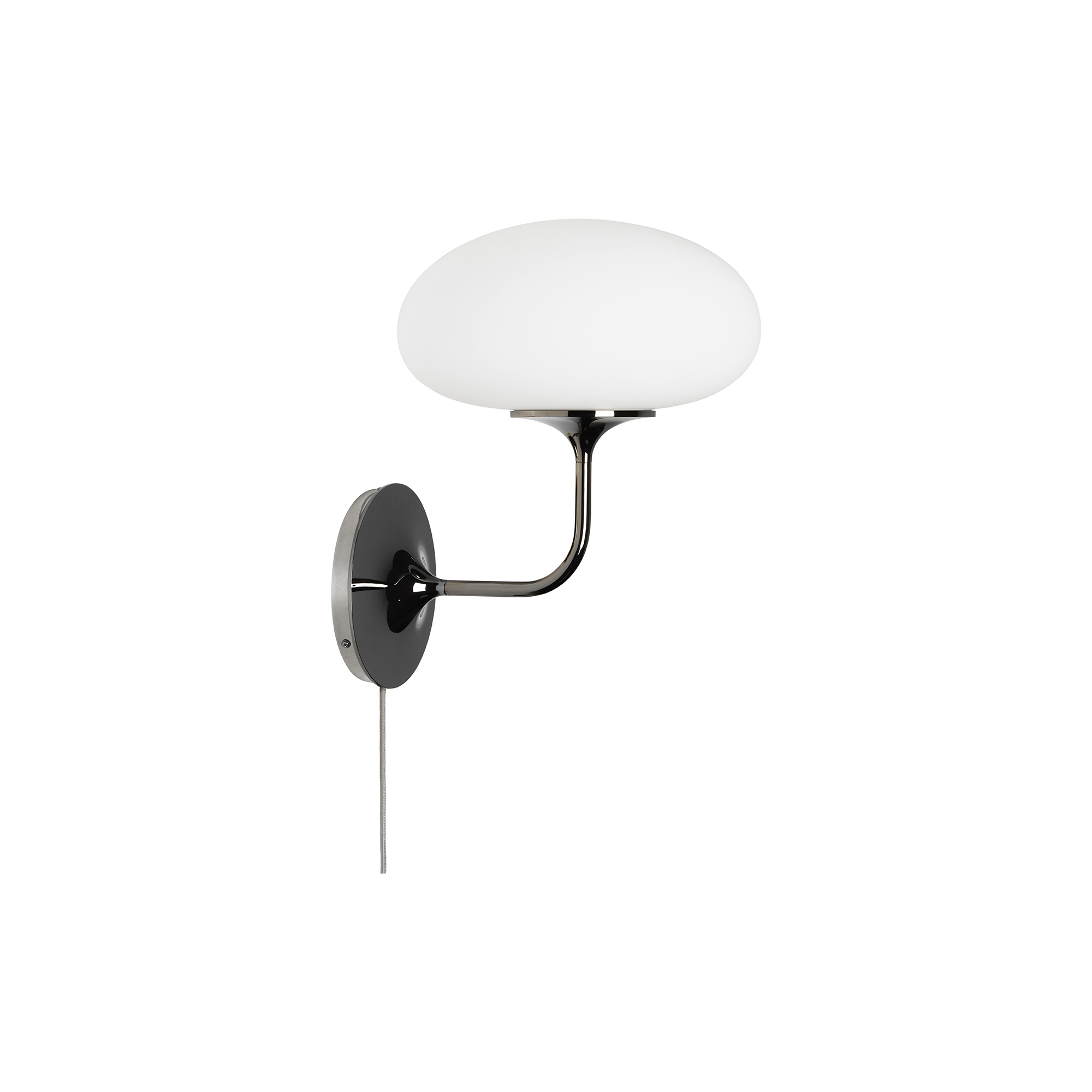 GUBI - Stemlite Wall Lamp, black chrome - H: 42,5 x Ø 32 cm.