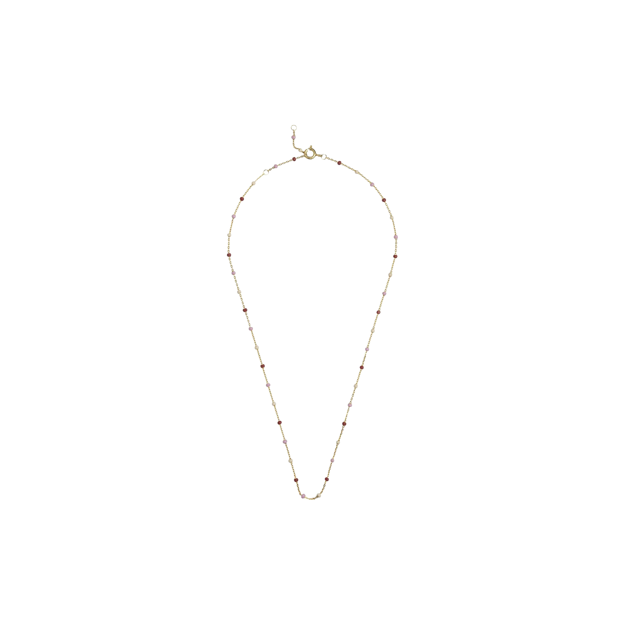 ENAMEL Copenhagen - Lola halskæde, guld/rosie