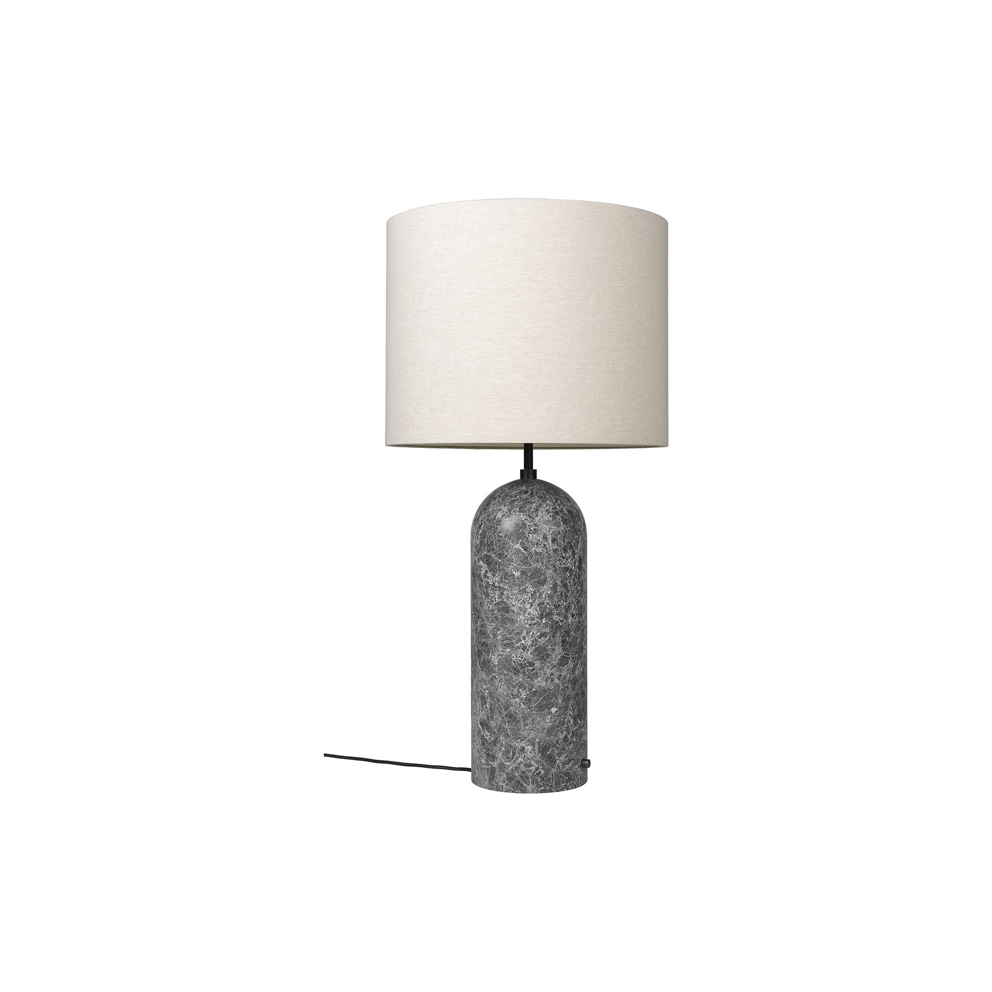 GUBI - Gravity XL Floor Lamp, grey marble/canvas - H: 120 x Ø 60 cm.