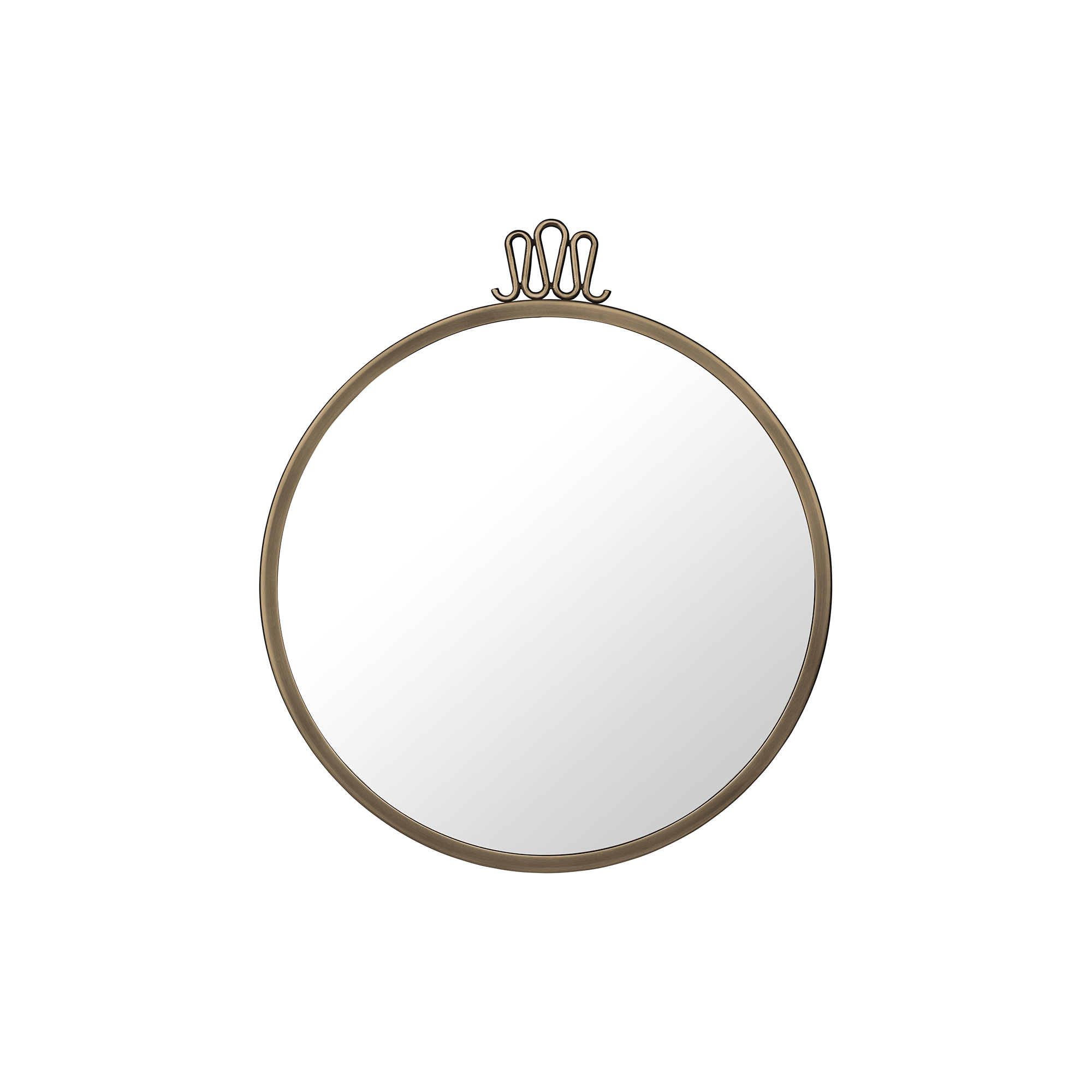 GUBI - Randaccio Wall Mirror, antique brass - Ø42 cm