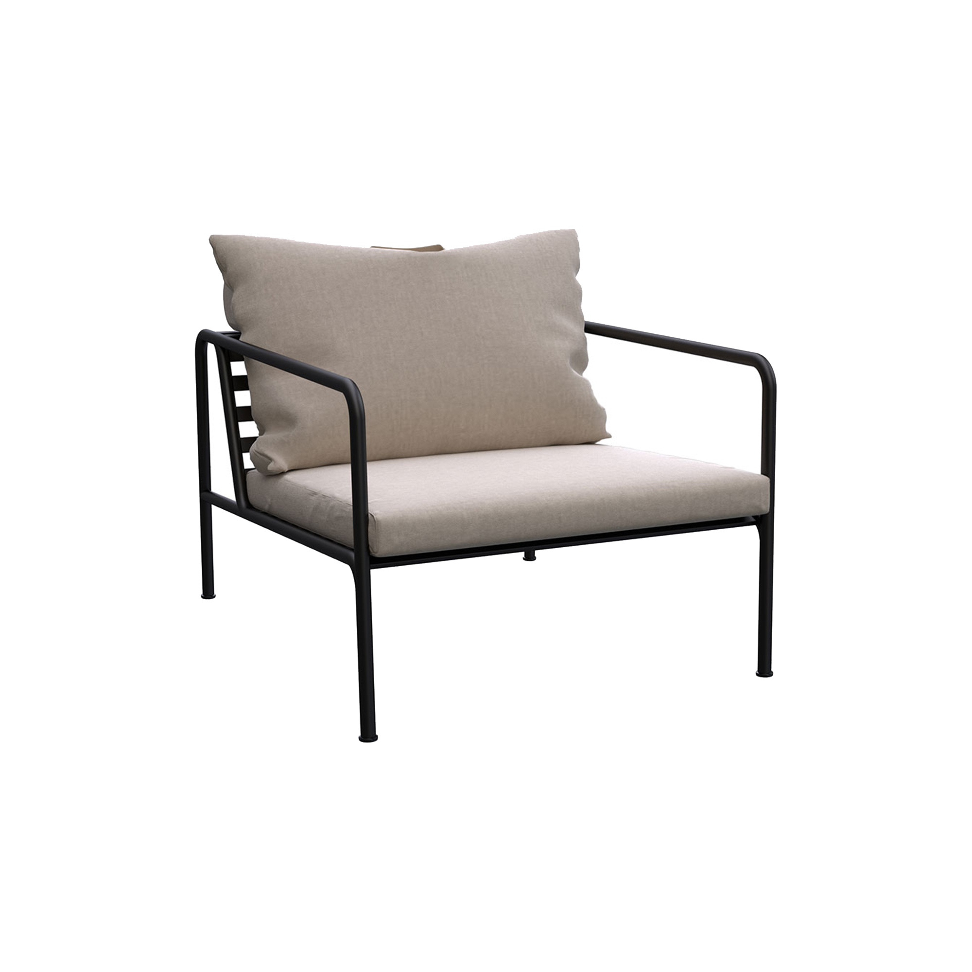 HOUE - AVON loungestol, ash/black - H: 58 x B: 81 x D: 99 cm.
