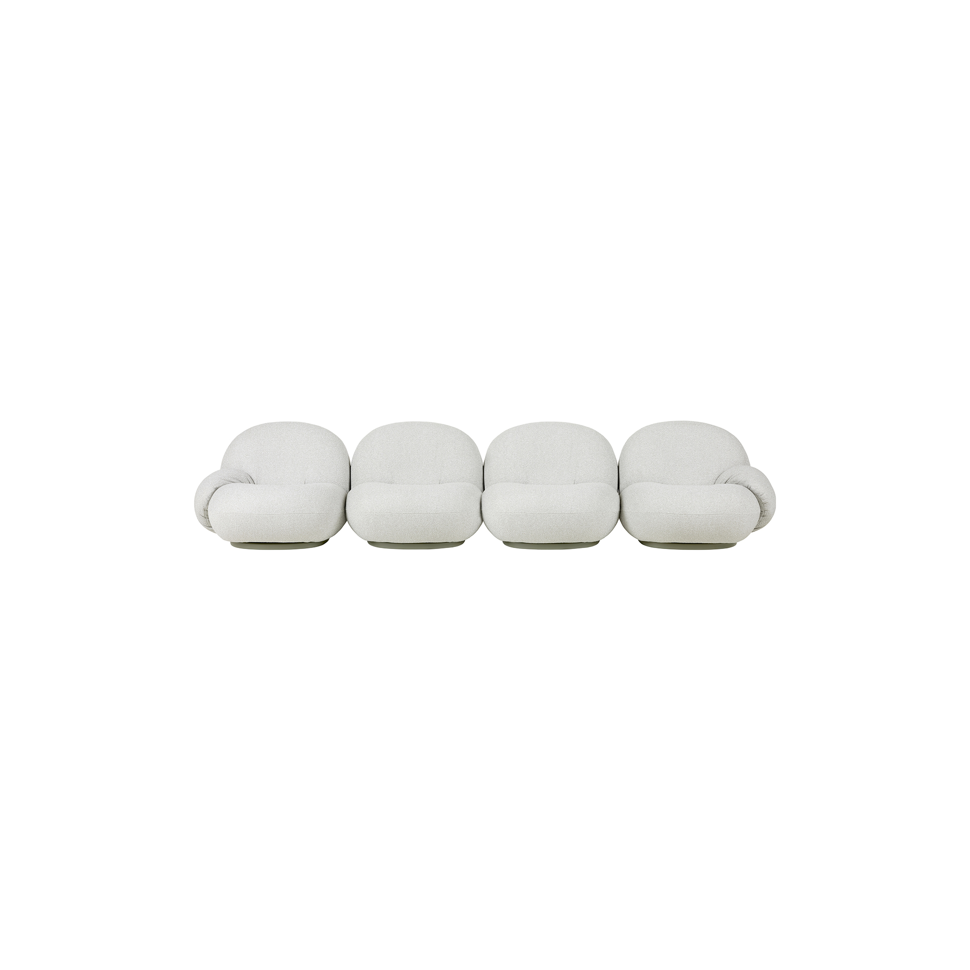 GUBI - Pacha Outdoor 4-seater Sofa with Armrests, Libera 003 - H: 65 x B: 330 x D: 85 cm.