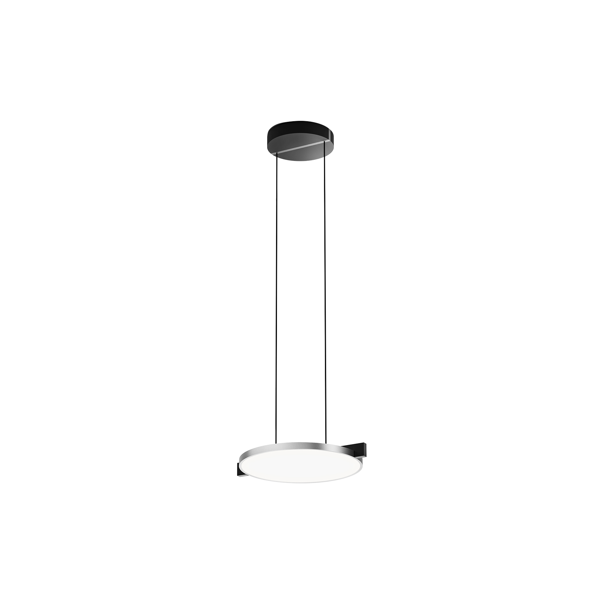 LIGHT-POINT - INLAY S2 DISC pendel, matt black/satin silver