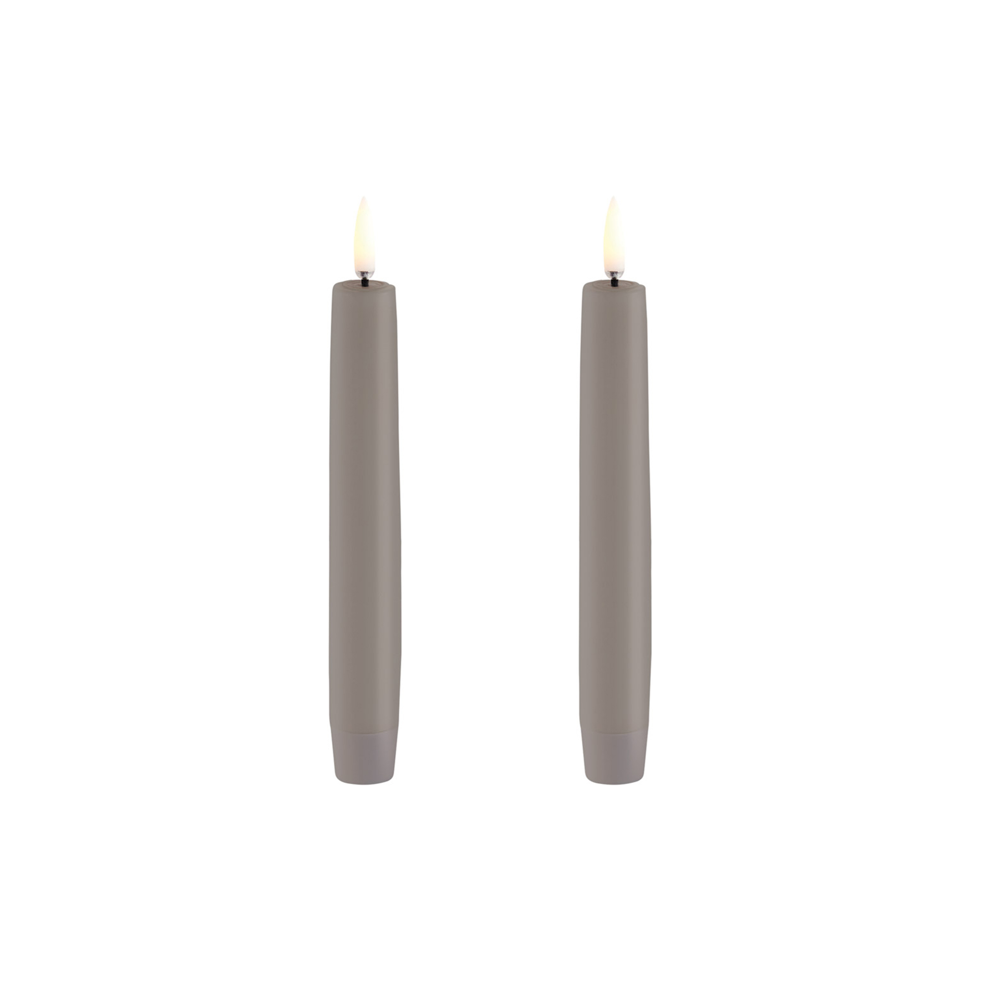 Uyuni Lighting - LED Classic Taper Candle 15 cm 2 pcs, sandstone - H15 cm