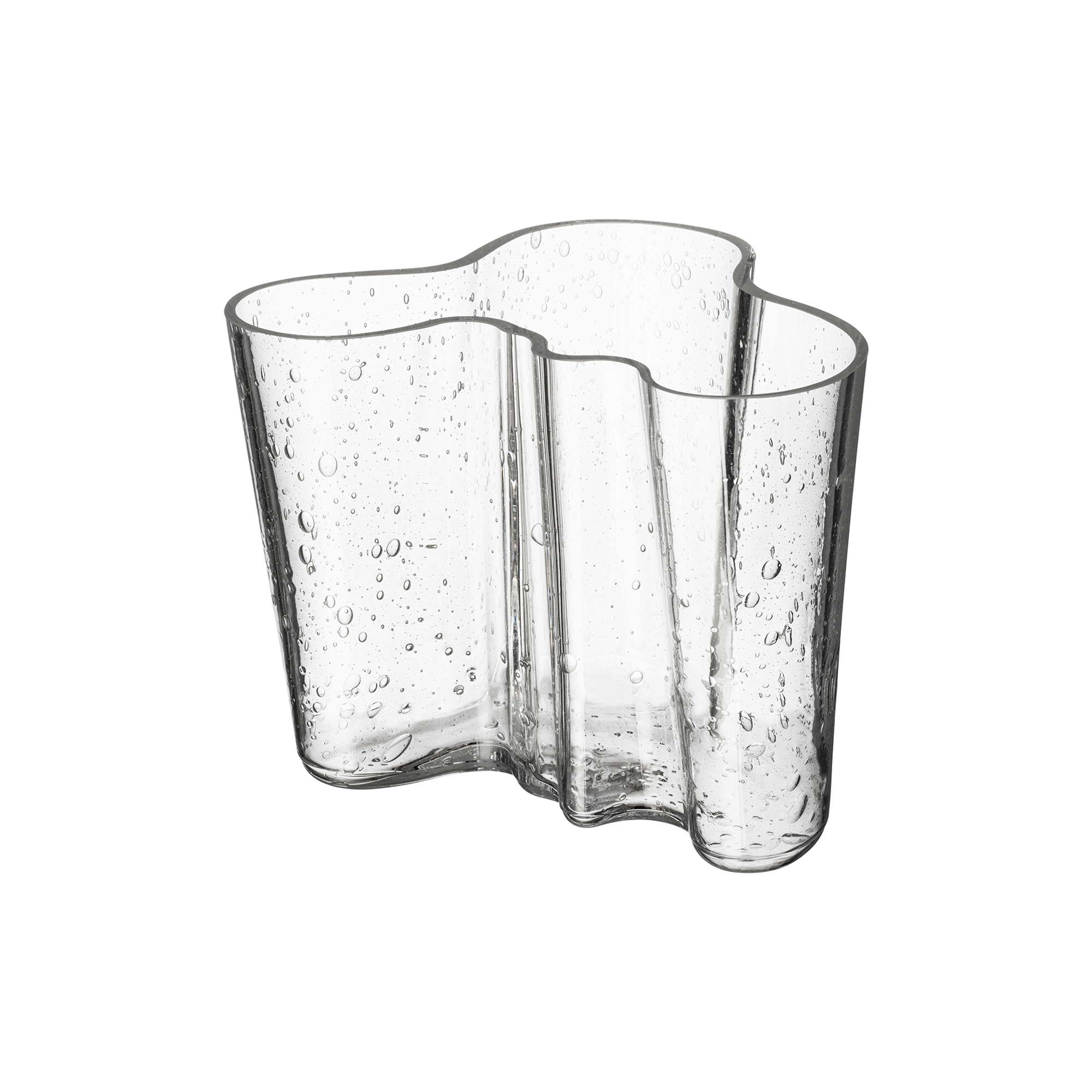 Iittala - Alvar Aalto vase 16 cm, bobleglas klar, Alvar Aalto Collection - H16 cm