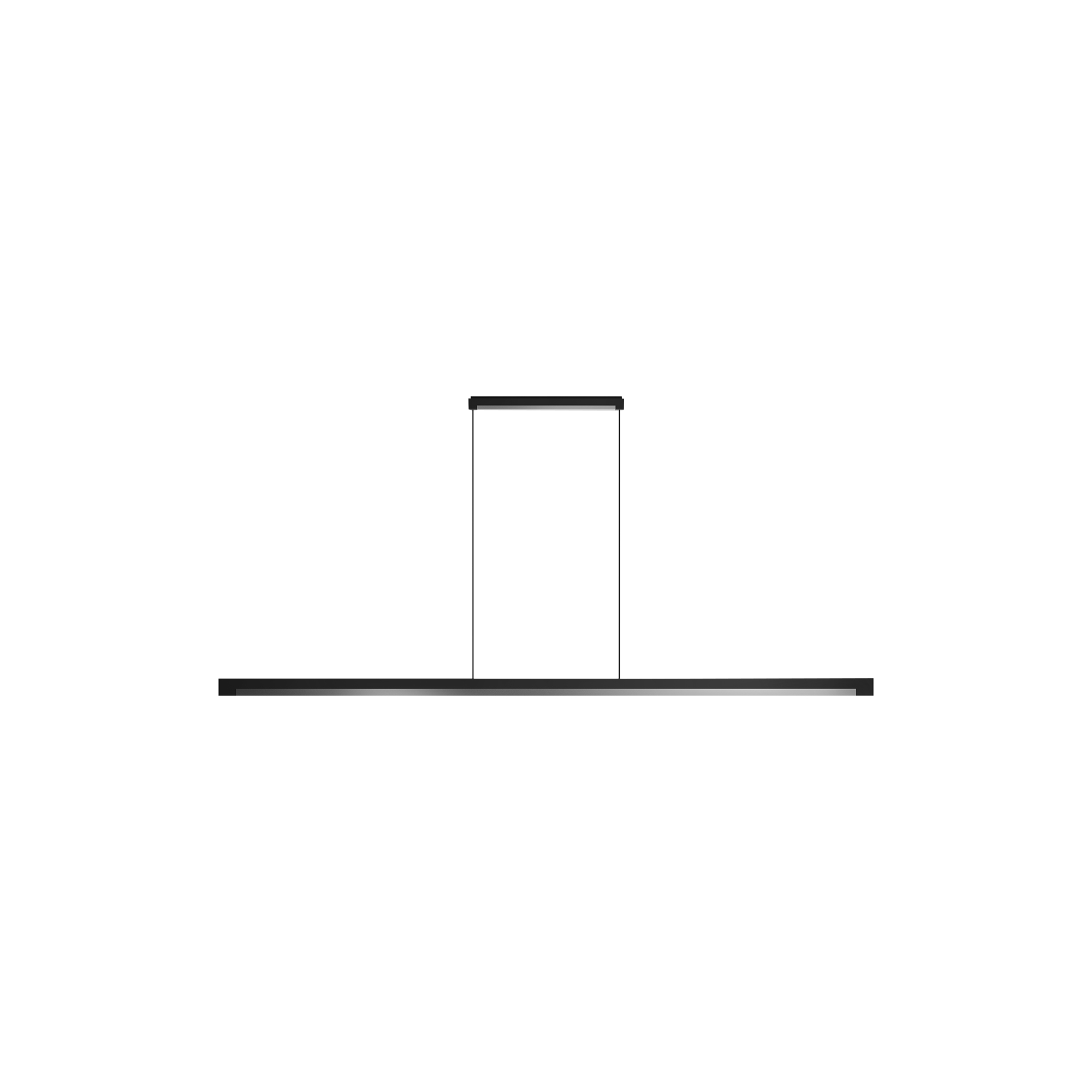 LIGHT-POINT - INLAY S1900 LINEAR pendel, matt black/satin silver - H: 350 x L: 190 x B: 5 cm.