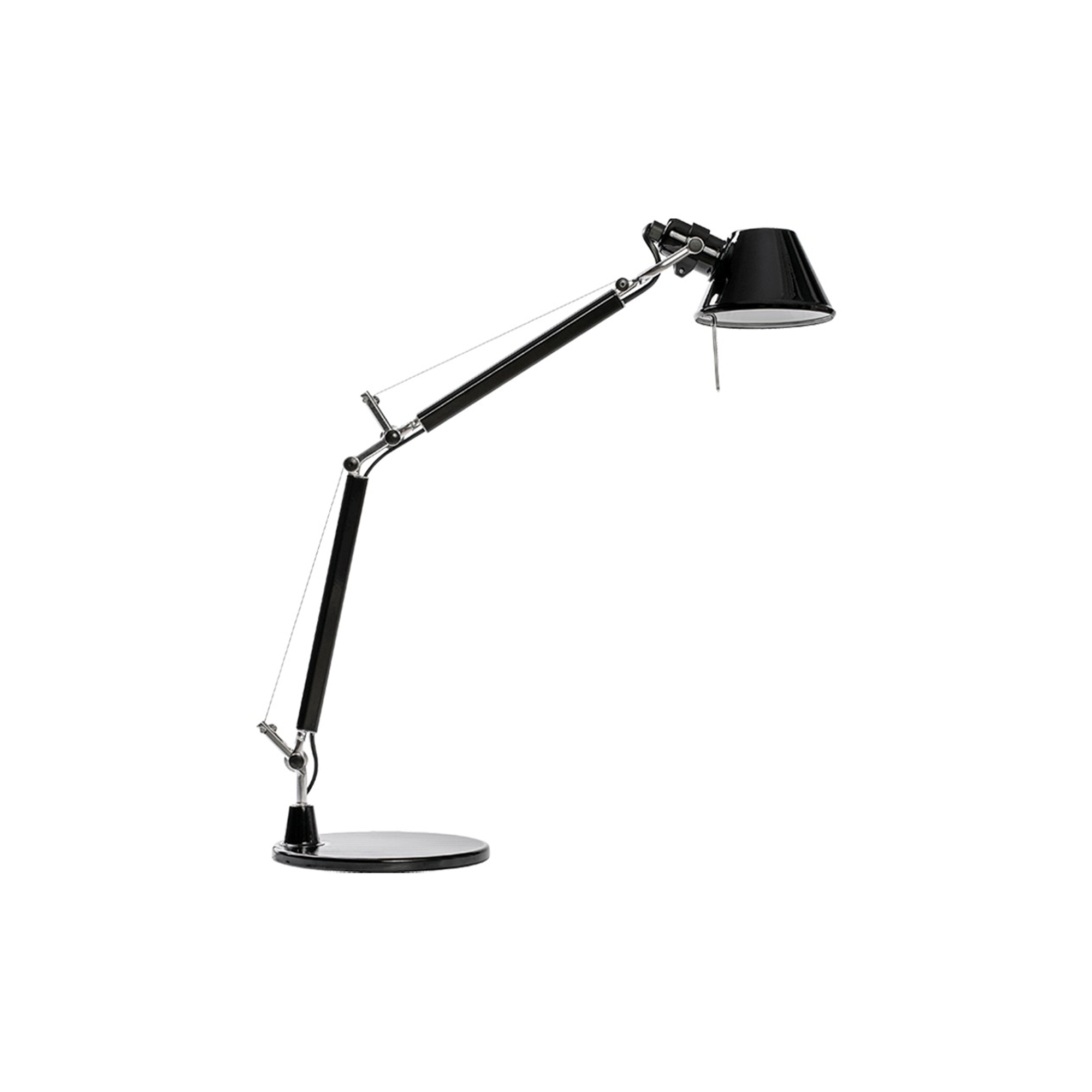 Artemide - Tolomeo Micro bordlampe, blank sort - H: 37 x L: 45 x Ø 17 cm.