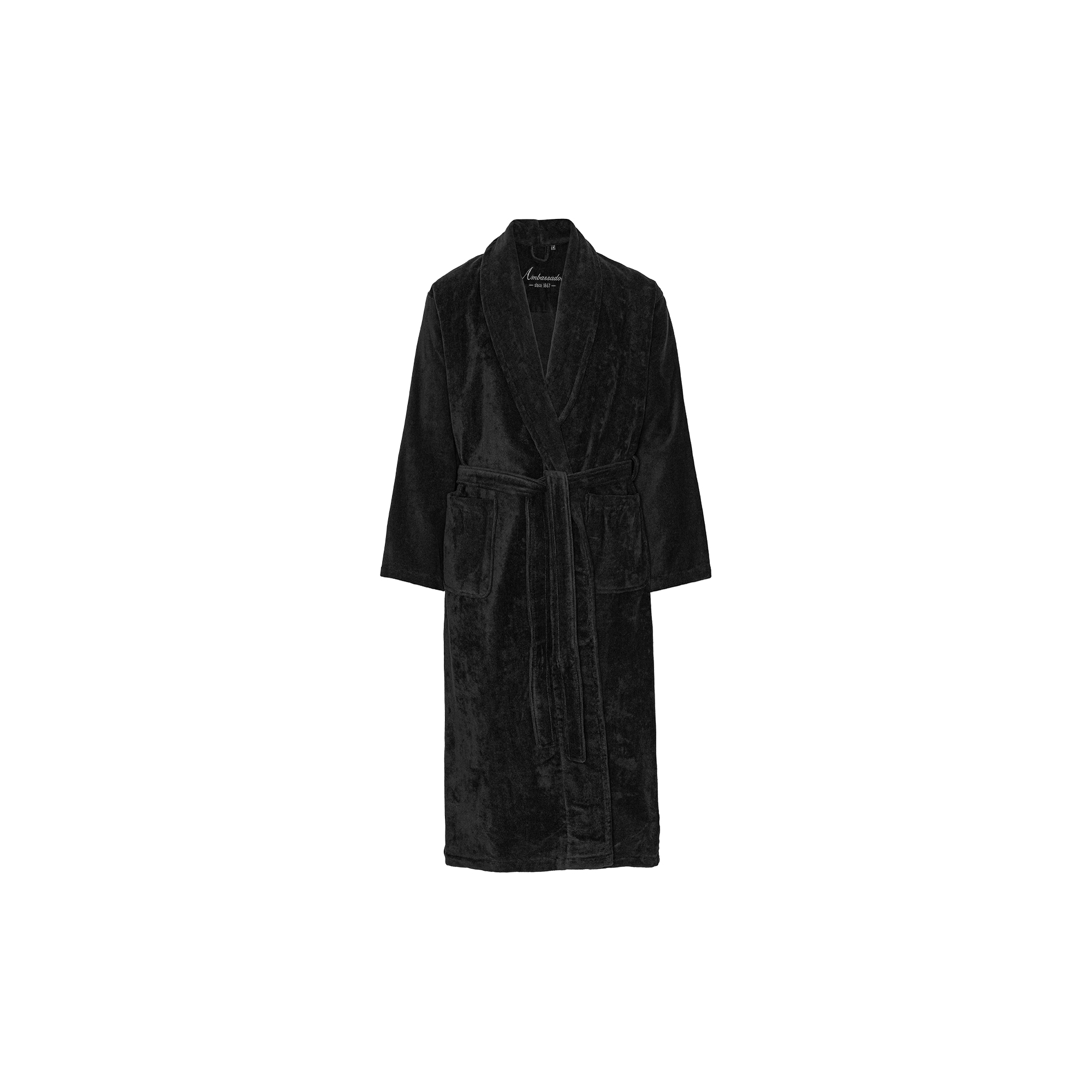 Ambassador 1867 - Kattegat Bathrobes, black solid - Str. XL