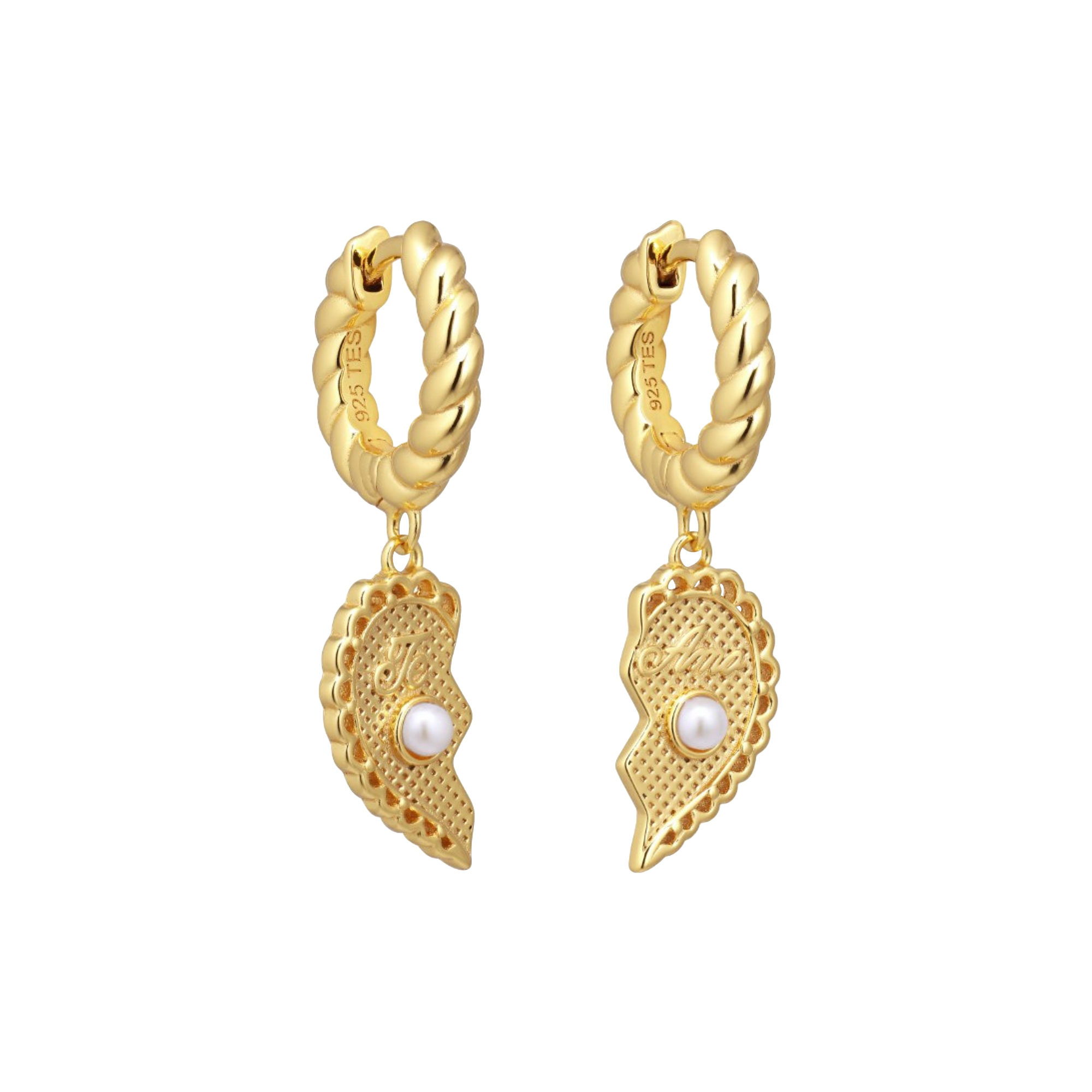 The Earring Shop - Te Amo Huggie Set