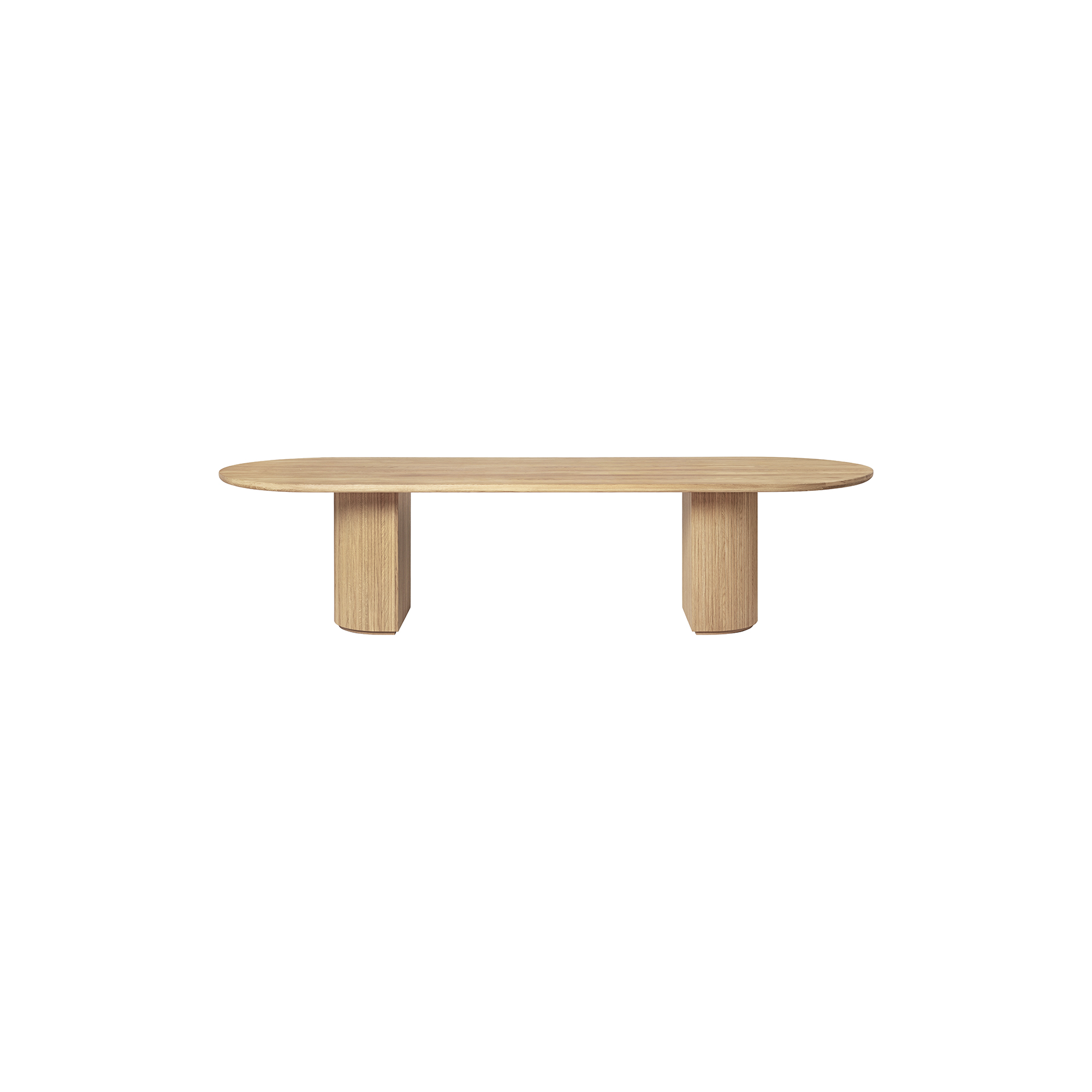 GUBI - Moon Elliptical Dining Table, oiled oak - H: 73 x L: 290 x B: 105 cm.
