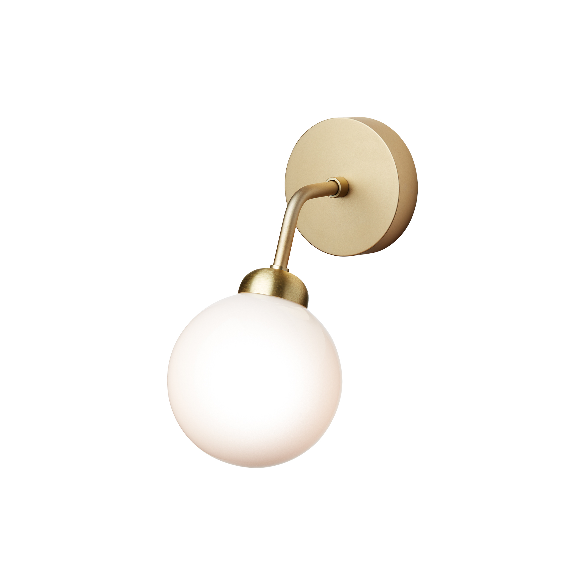 Nuura - Apiales Wall Lamp, brushed brass/opal