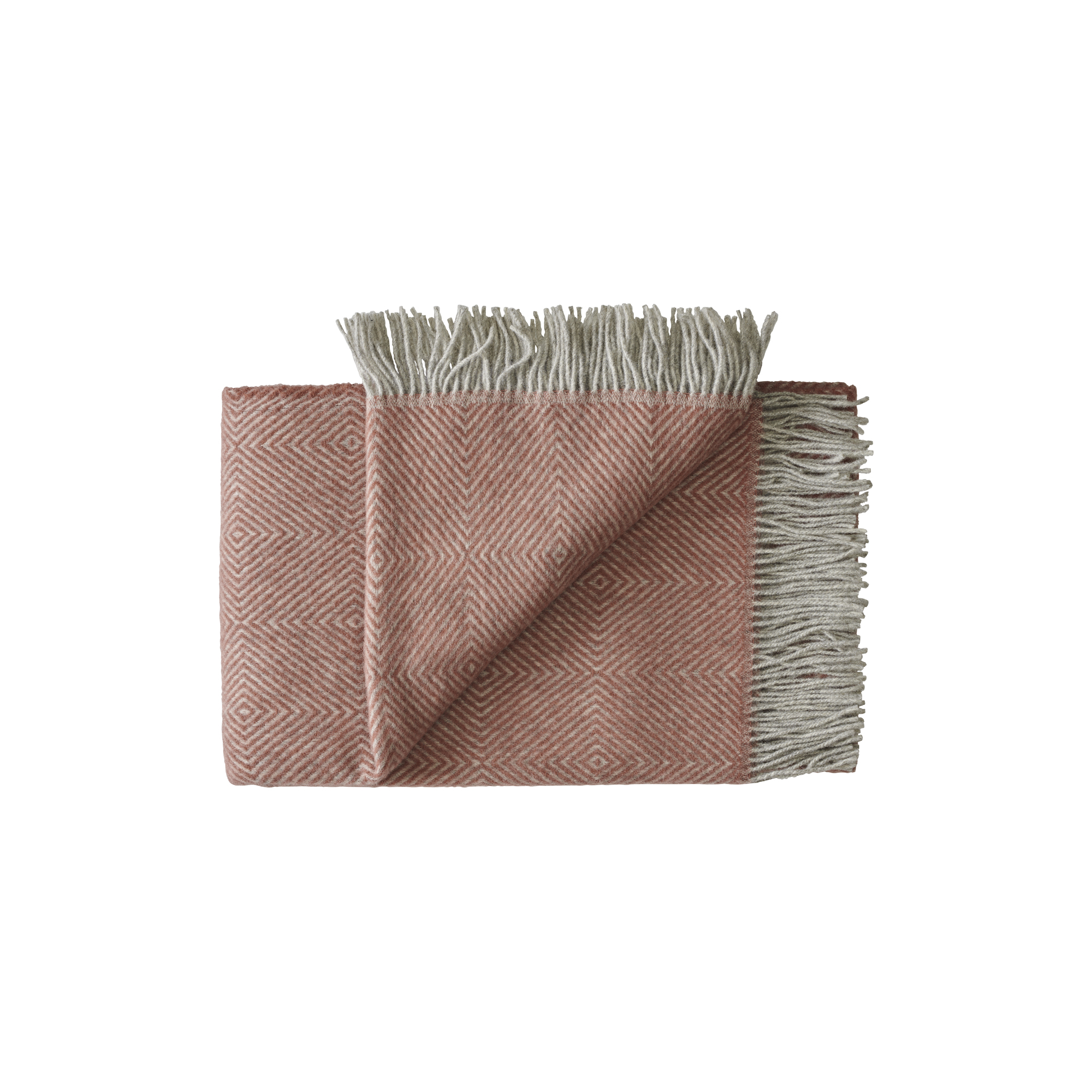Silkeborg Uldspinderi - Livø plaid, 03109 rosewood - 140x240 cm