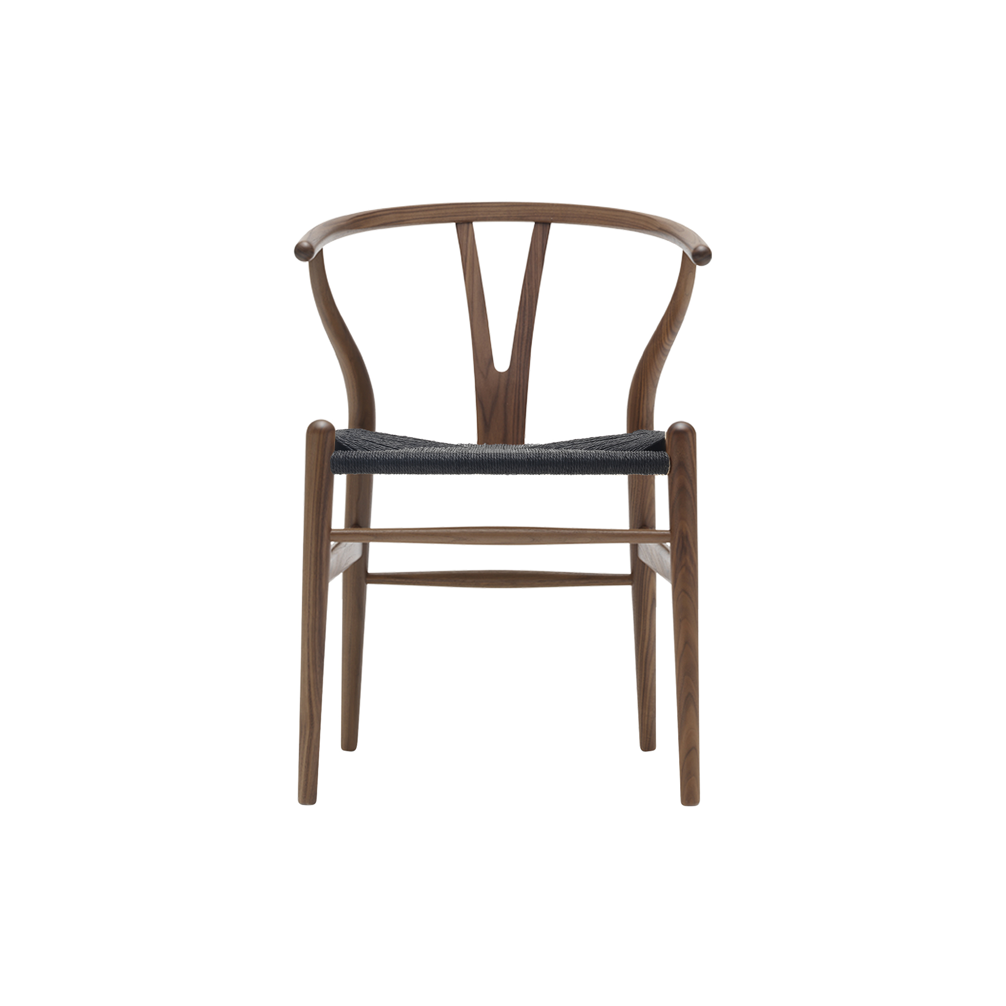 Carl Hansen & Søn - CH24 Y-stolen spisebordsstol, olieret valnød/sort - H: 76 x B: 55 x D: 51 cm.