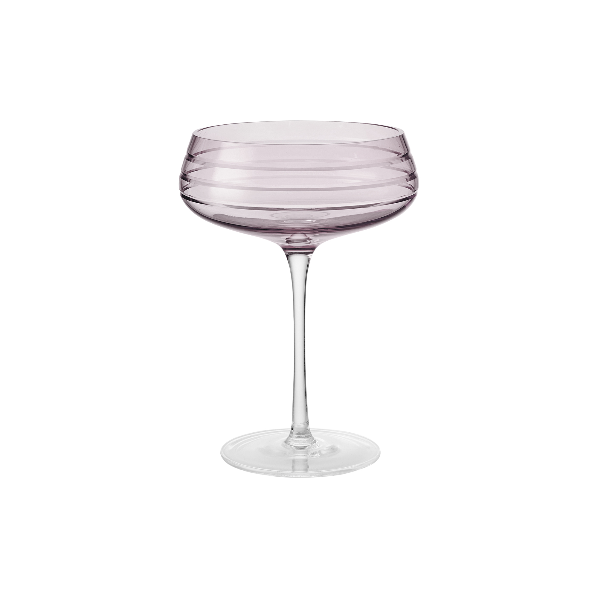 Louise Roe - Champagne Coupe Triple Cut, rose, Crystal Glass