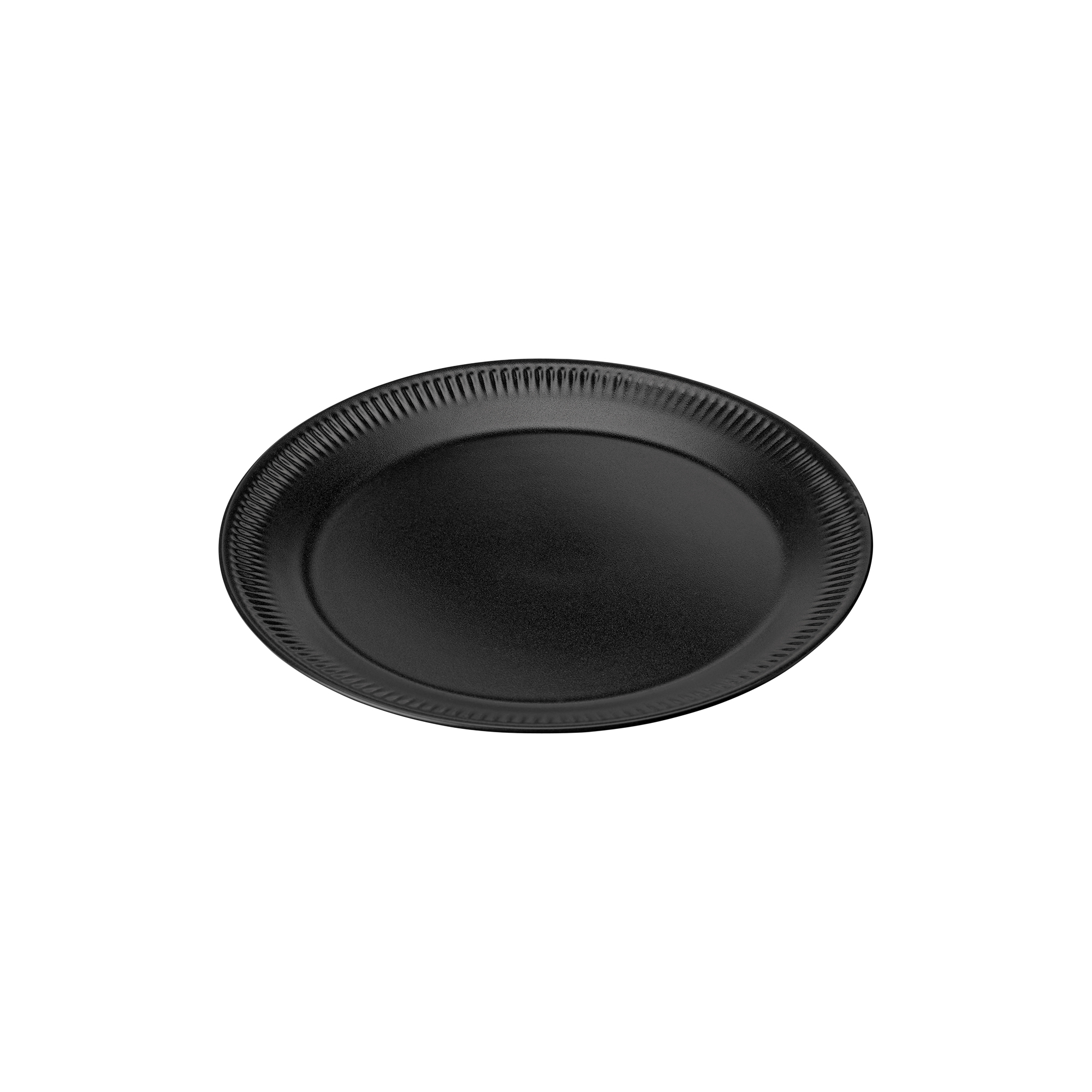 Knabstrup Keramik - Knabstrup tallerken Ø 22 cm, sort - Ø 22 cm.