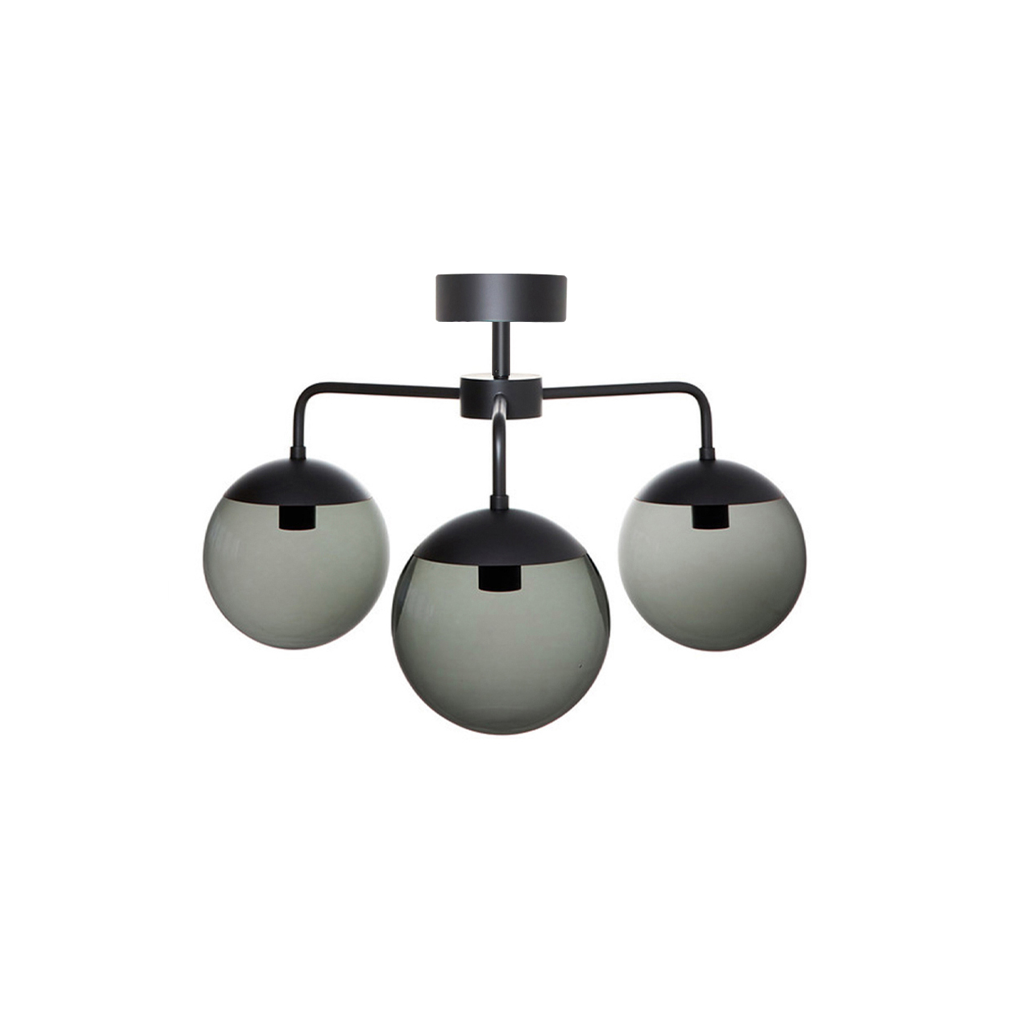Rubn - Lord 3 Chandelier, black/smoke