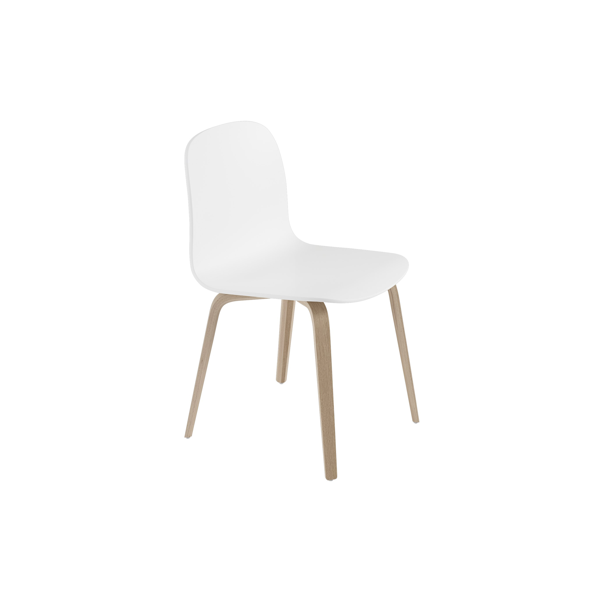 Muuto - Visu Chair with Wood Base, white/oak