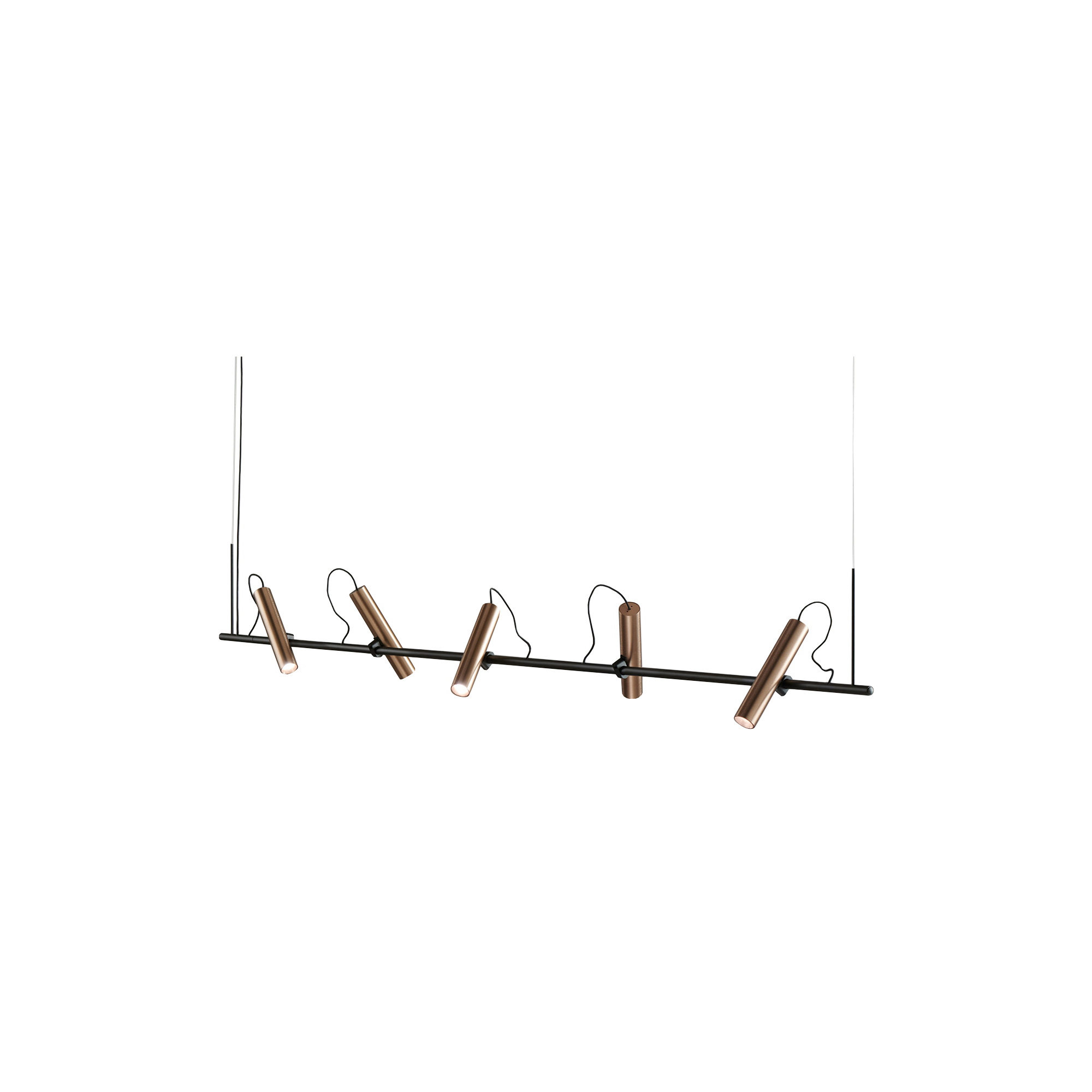 LIGHT-POINT - SPIRIT S2000 pendel, black/rose gold - L: 200 cm.