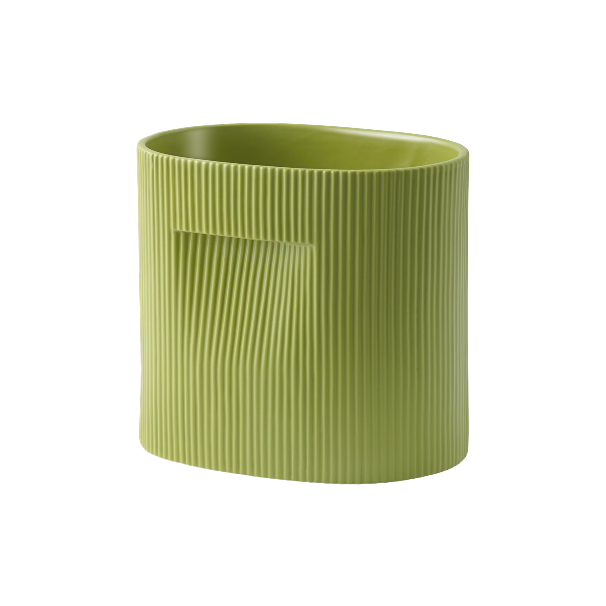Muuto - Ridge Planter, moss green - H24 cm
