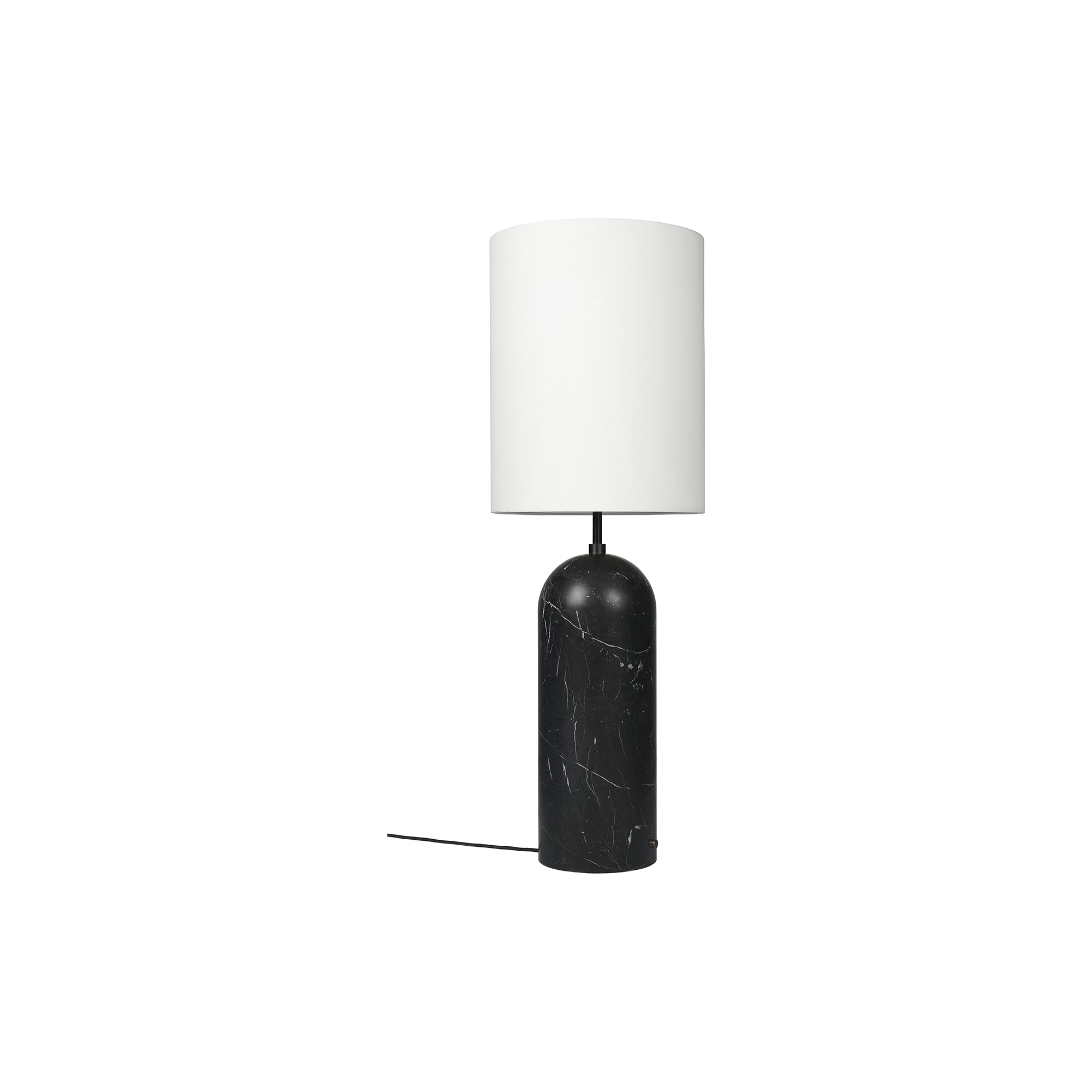 GUBI - Gravity XL Floor Lamp, black marble/white - High