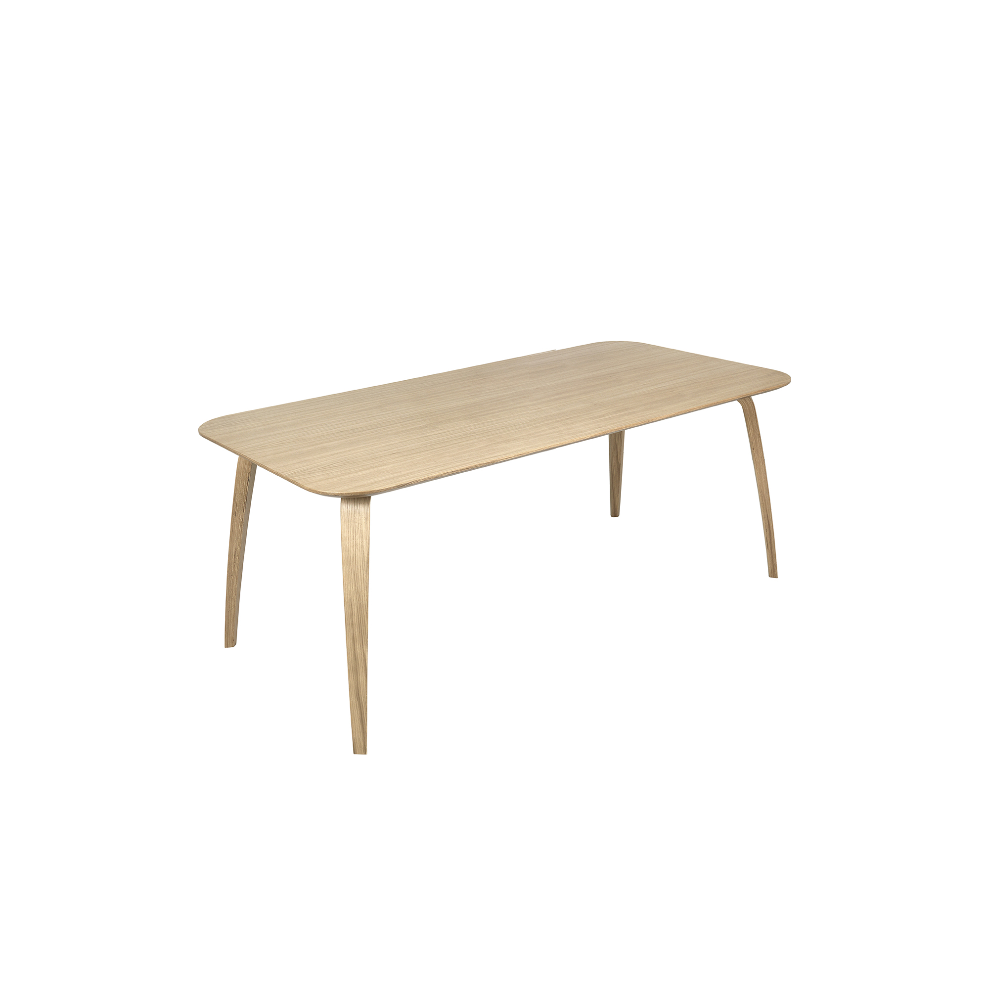 GUBI - GUBI Rectangular Dining Table, matt lacquered oak - 90x180 cm