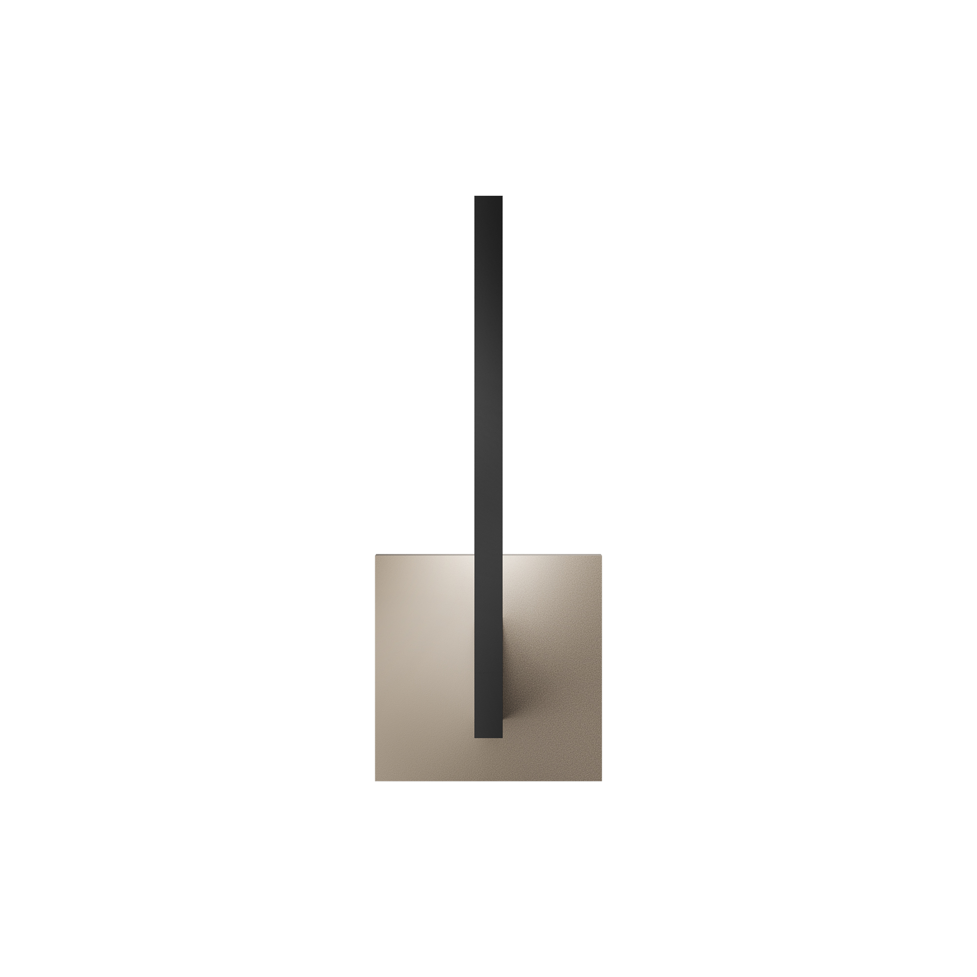 LIGHT-POINT - INLAY W1 LINEAR væglampe, matt black/satin gold - H: 28 x B: 11 x D: 14,4 cm.