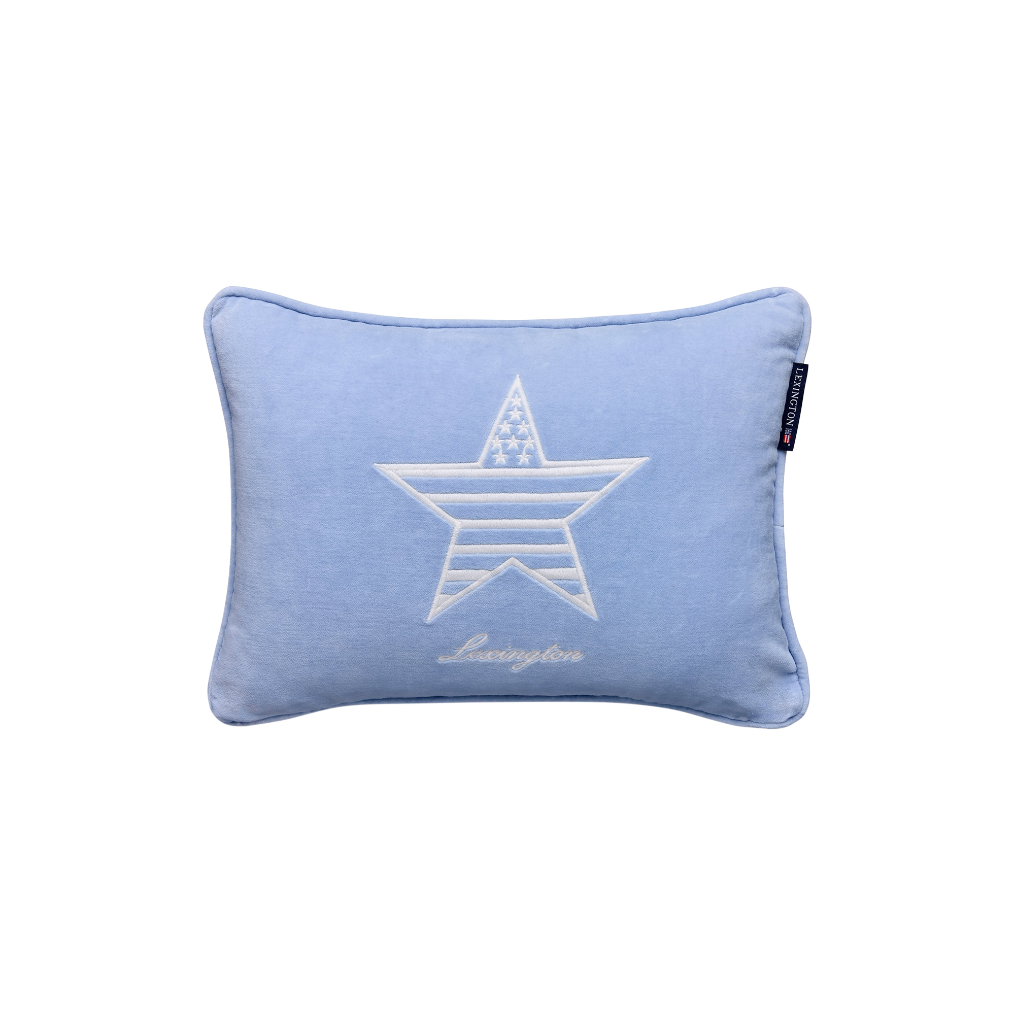 Lexington - Icons Kids Organic Cotton Velvet Pillow, blue