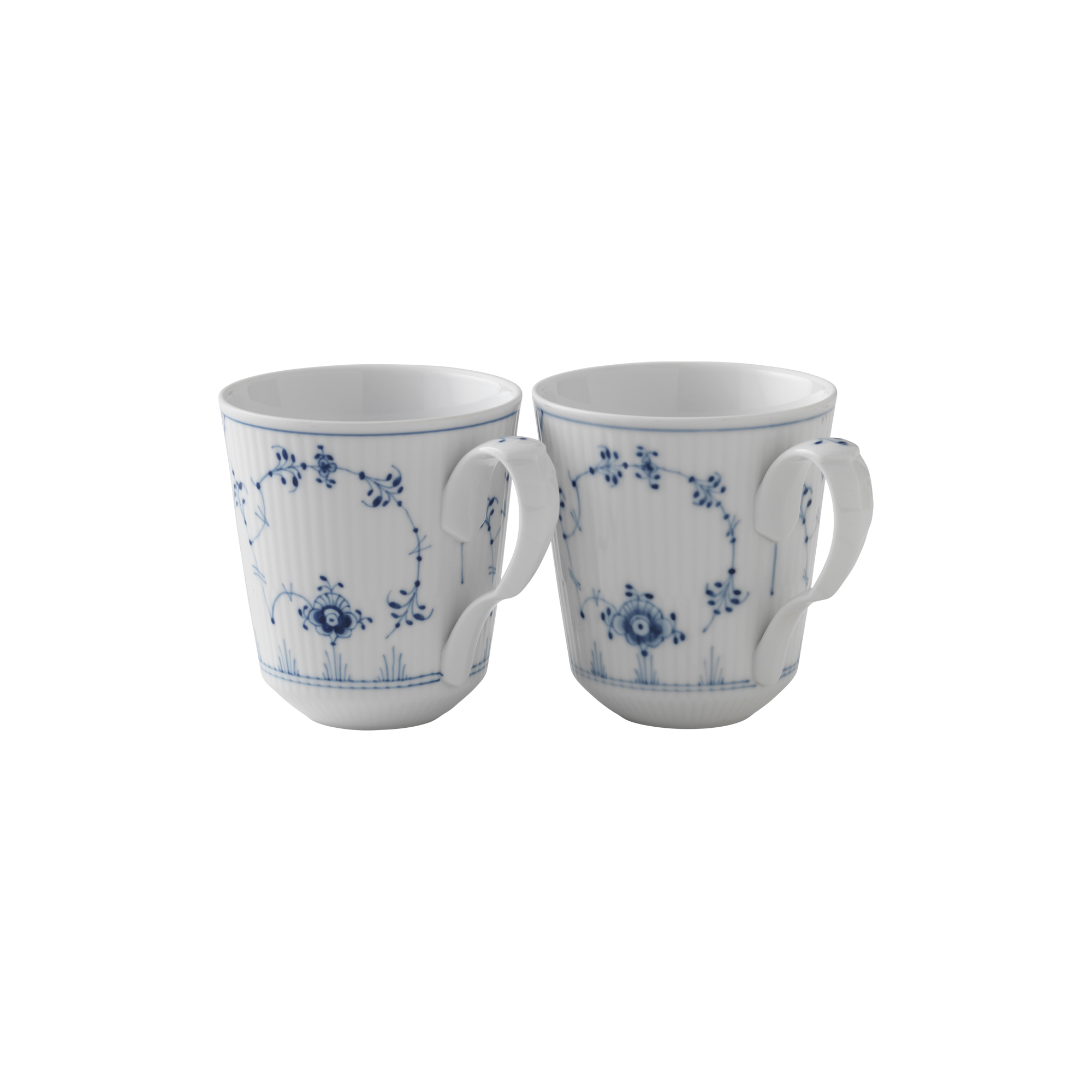 Royal Copenhagen - Musselmalet Riflet krus 38 cl, 2 stk. - 37cl