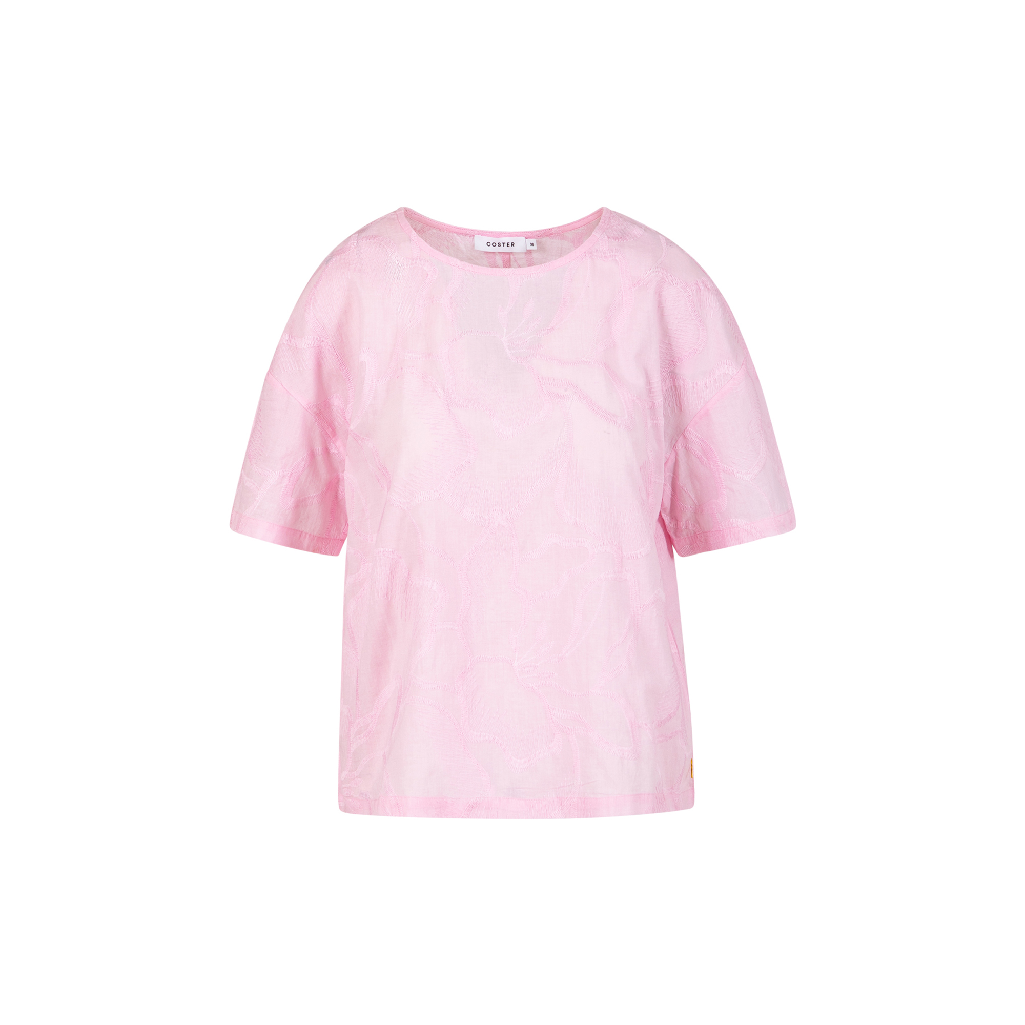 Coster Copenhagen - Top with embroidery, pale rose - Str. 34