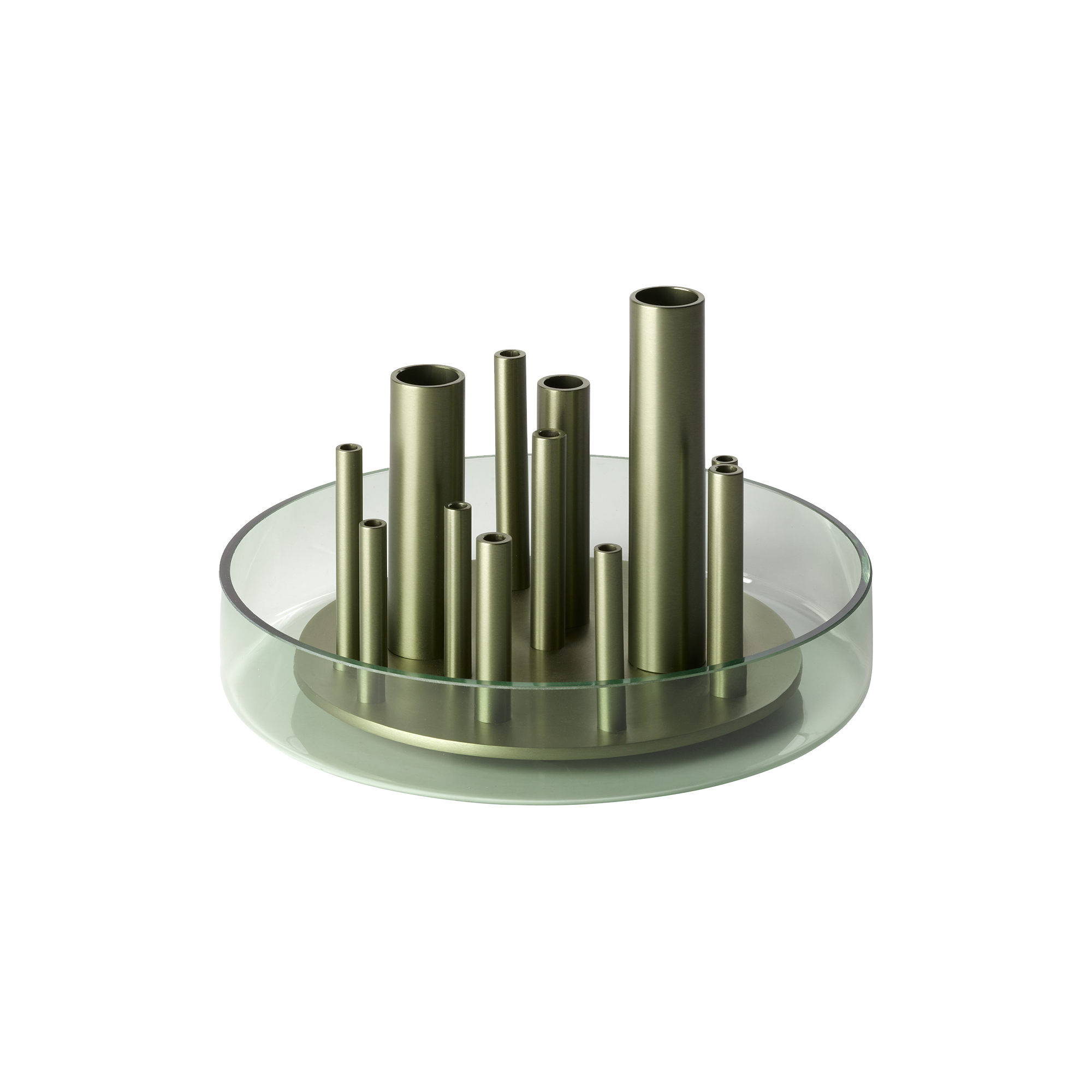 Fritz Hansen - Ikeru vase low, forest green - H: 13,1 x Ø 19 cm.