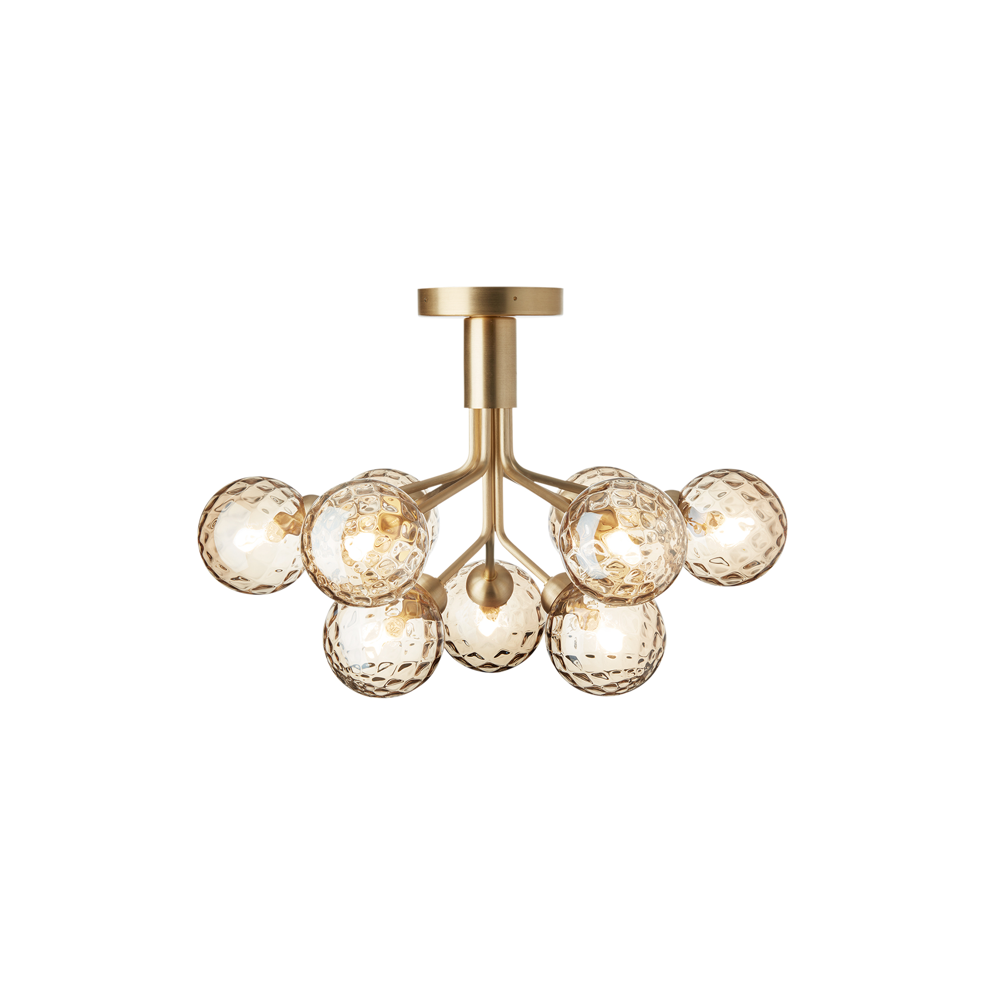 Nuura - Apiales 9 Ceiling Lamp, brushed brass/optic gold