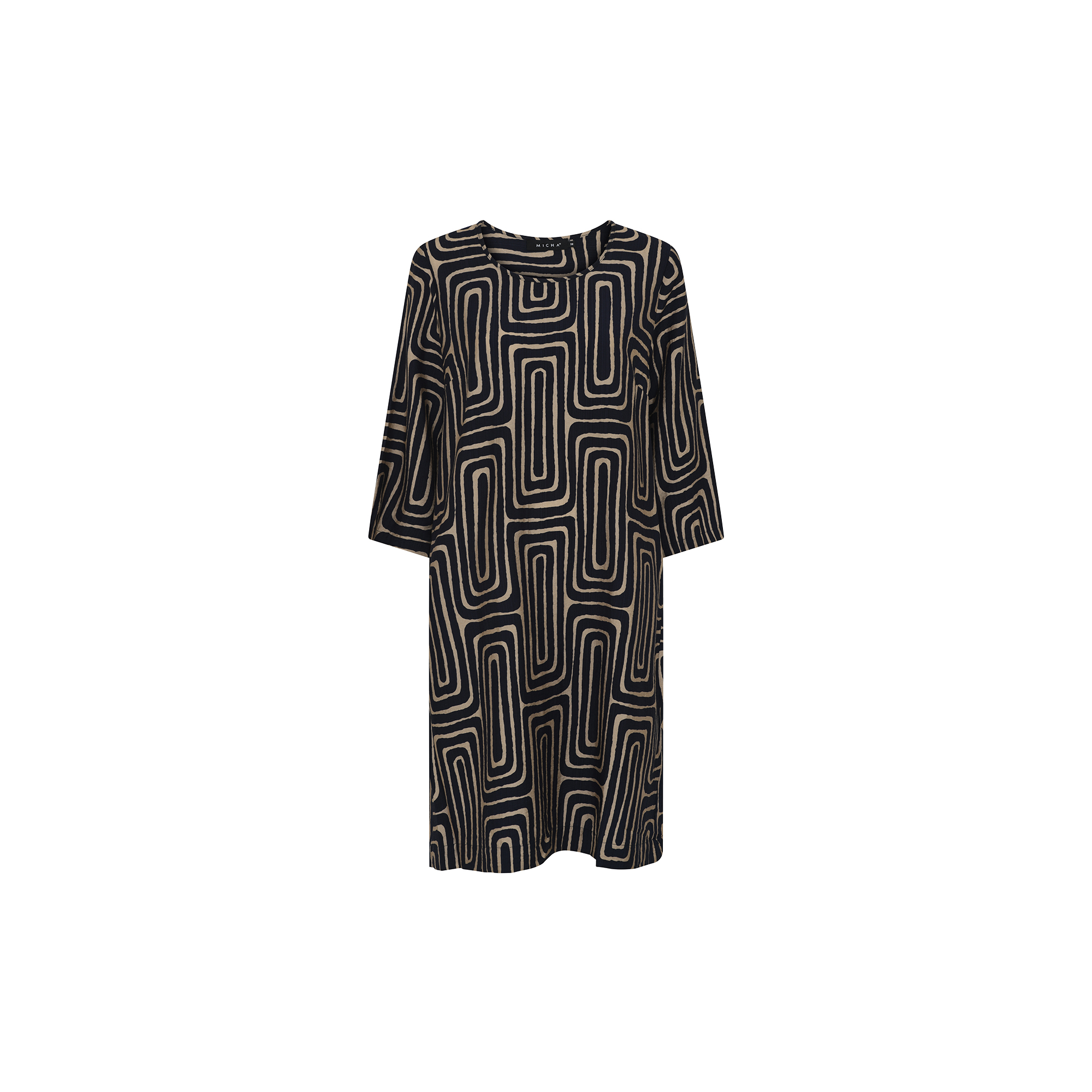 Micha - Dress Vivid Print, navy/camel - Str. 36
