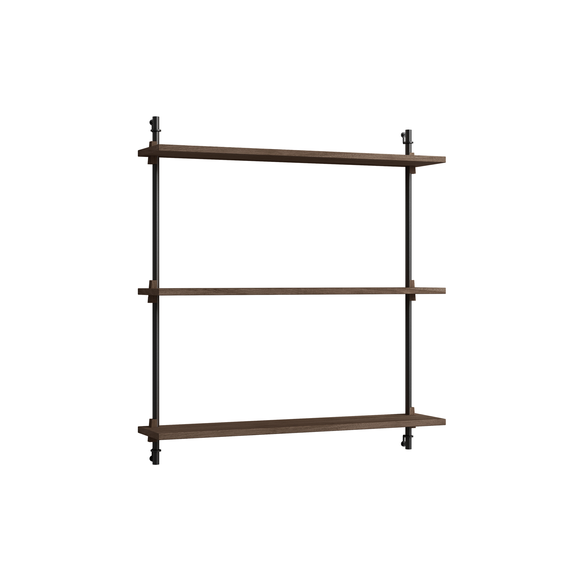 MOEBE - Wall Shelving Standard, smoked oak/black