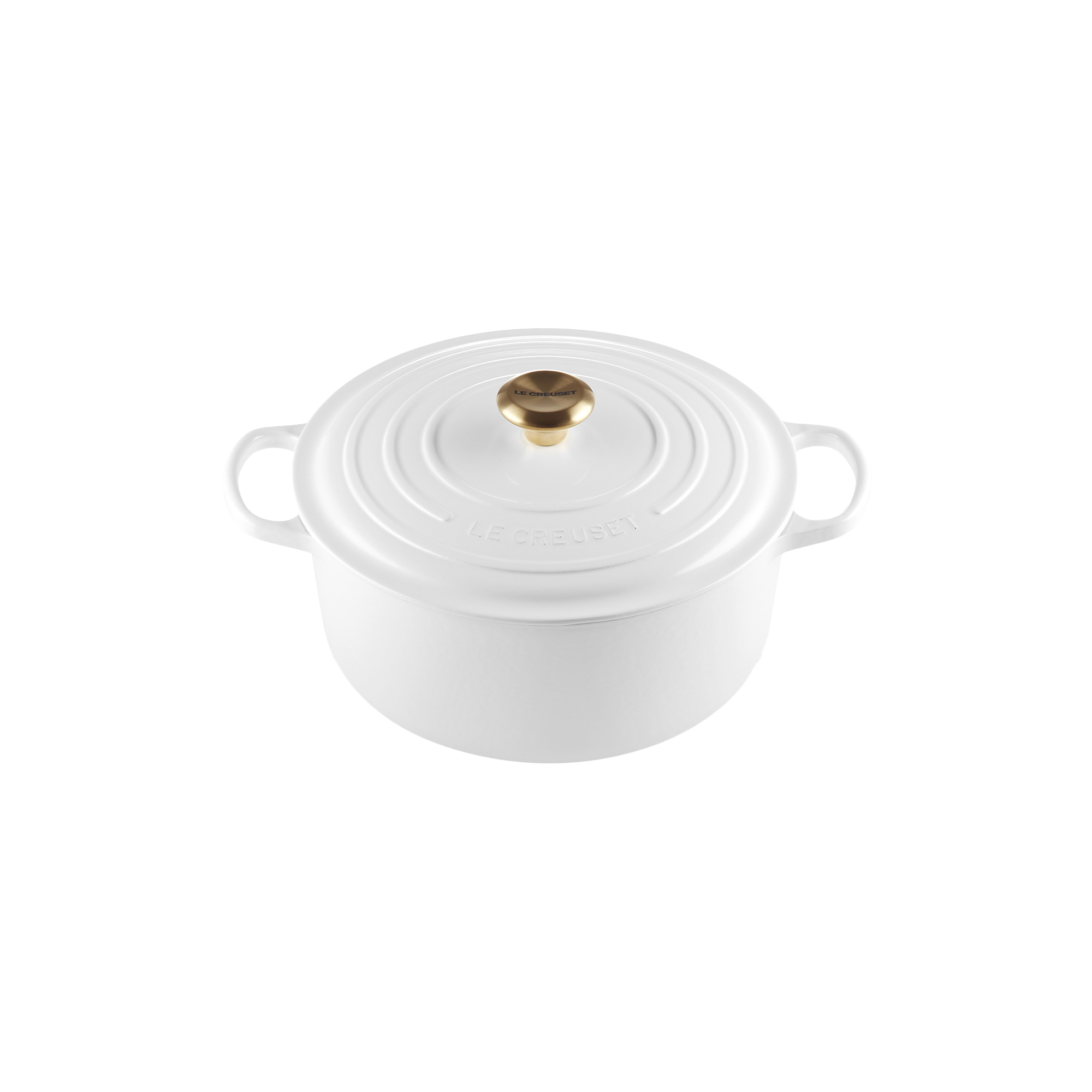 Le Creuset - Signature rund støbejernsgryde Ø 28 cm, white - Ø28 cm