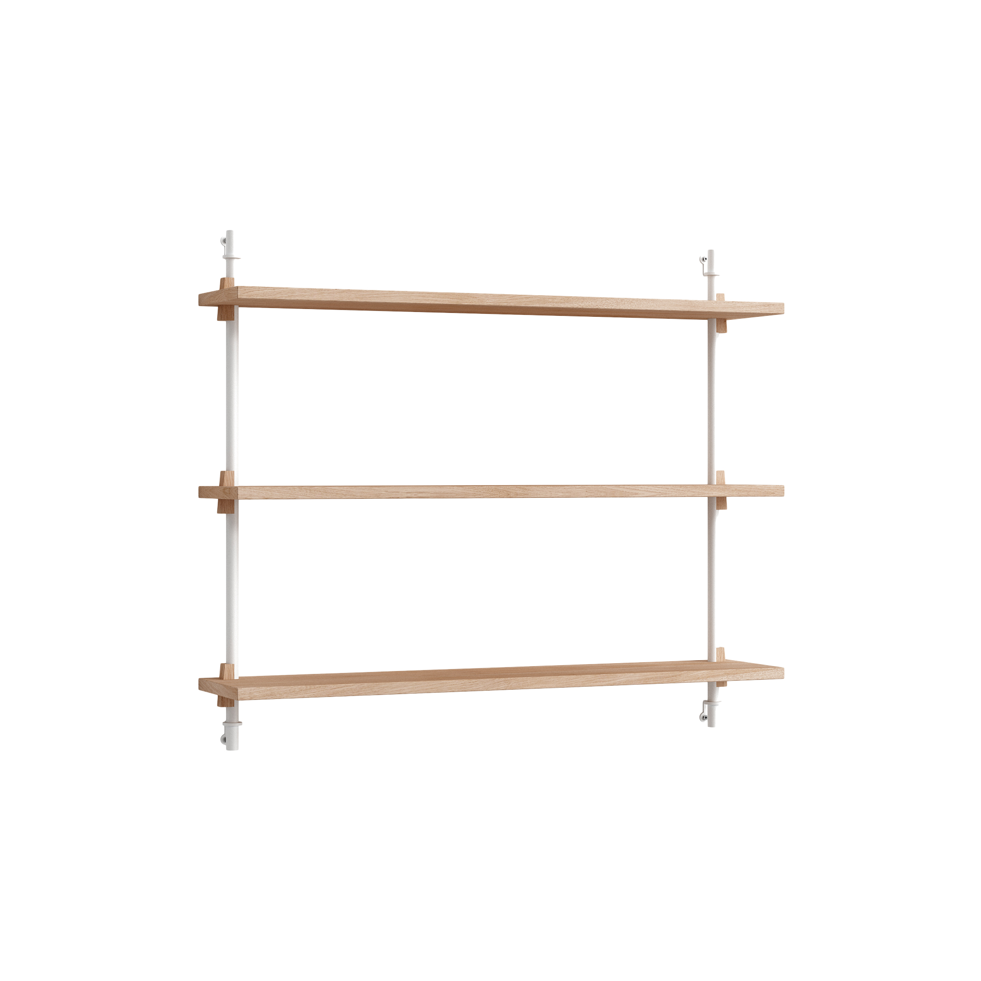 MOEBE - Wall Shelving Small, oak/white