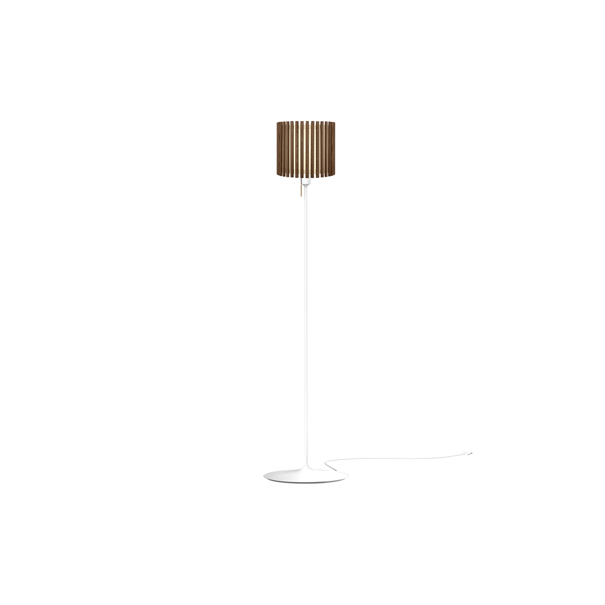 UMAGE - Komorebi Circle Floor Lamp, dark oak/white