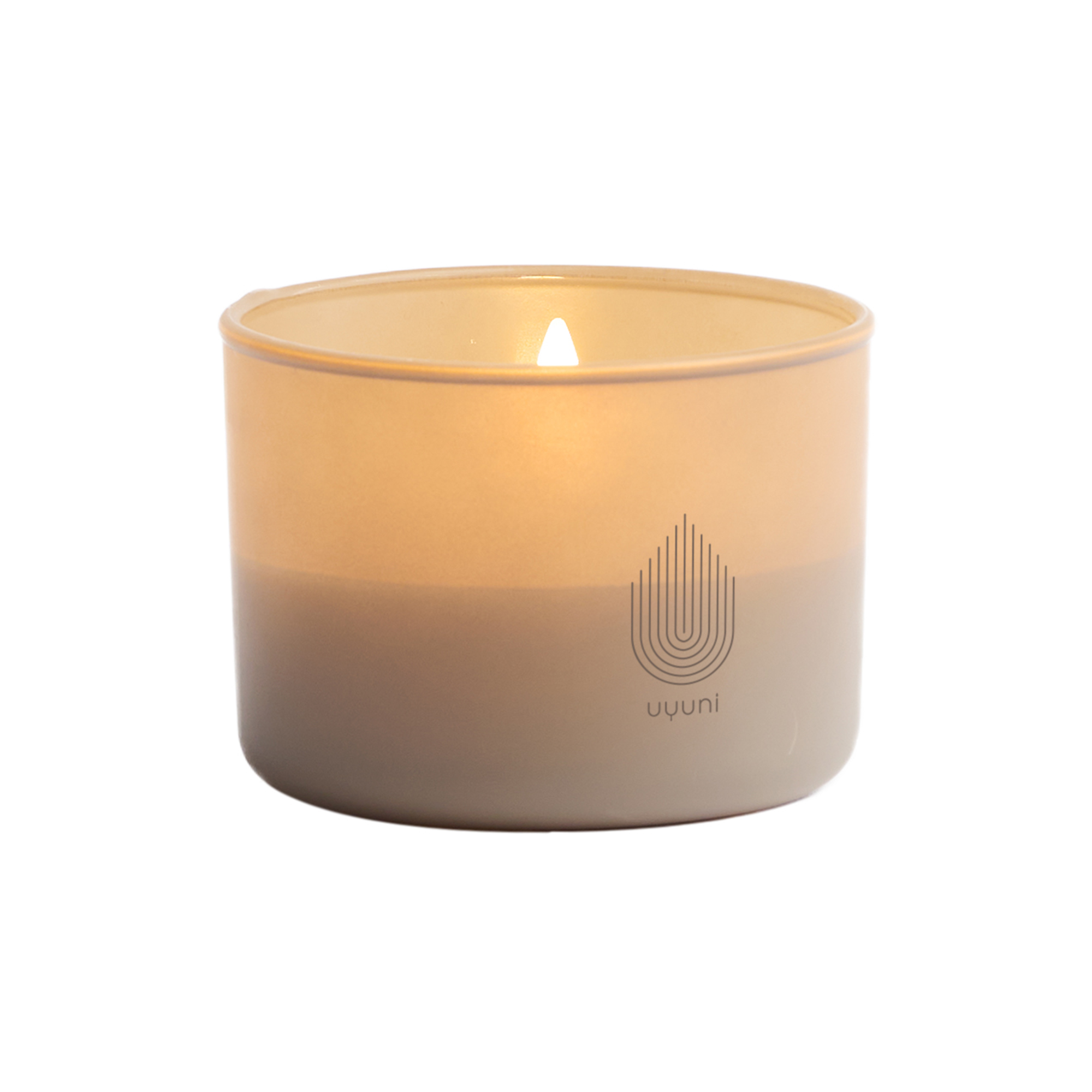 Uyuni Lighting - Glass Candle, beige - Small