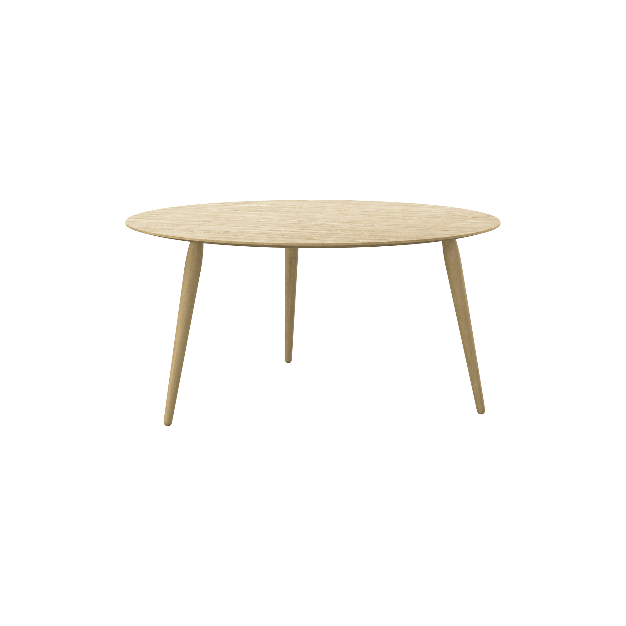 Bruunmunch Furniture - PLAYround Ø90 sofabord, hvidolieret eg - H44 cm