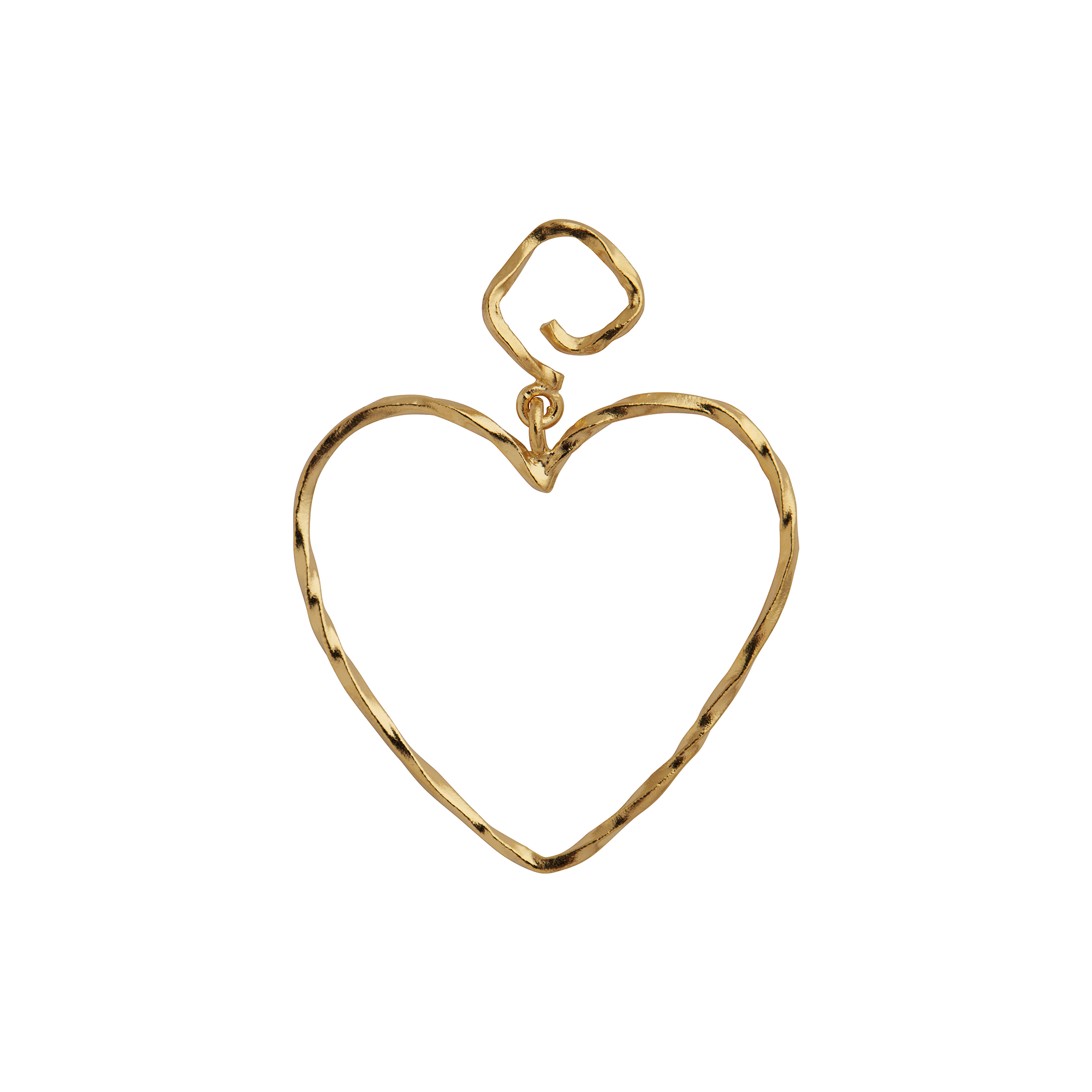 Stine A Jewelry - Funky Heart Earring Single, gold
