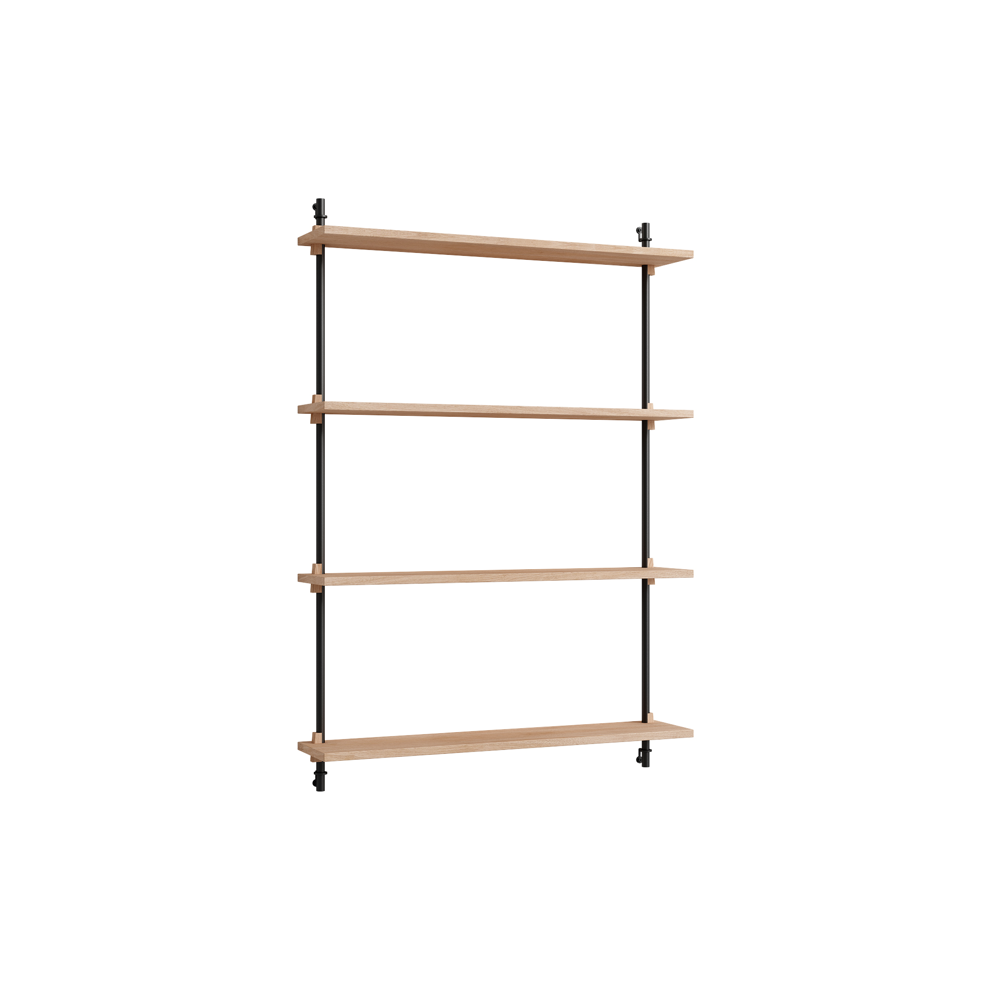 MOEBE - Wall Shelving Medium, oak/black