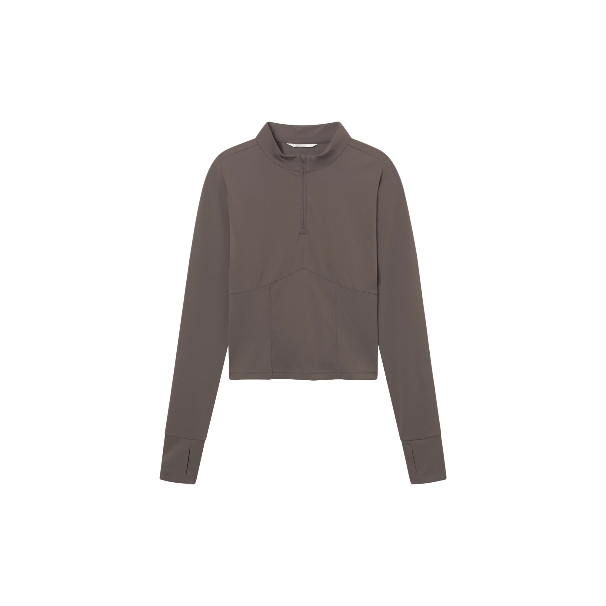 Rethinkit - Butter Soft Half Zip True to body, dark brown - Str. S