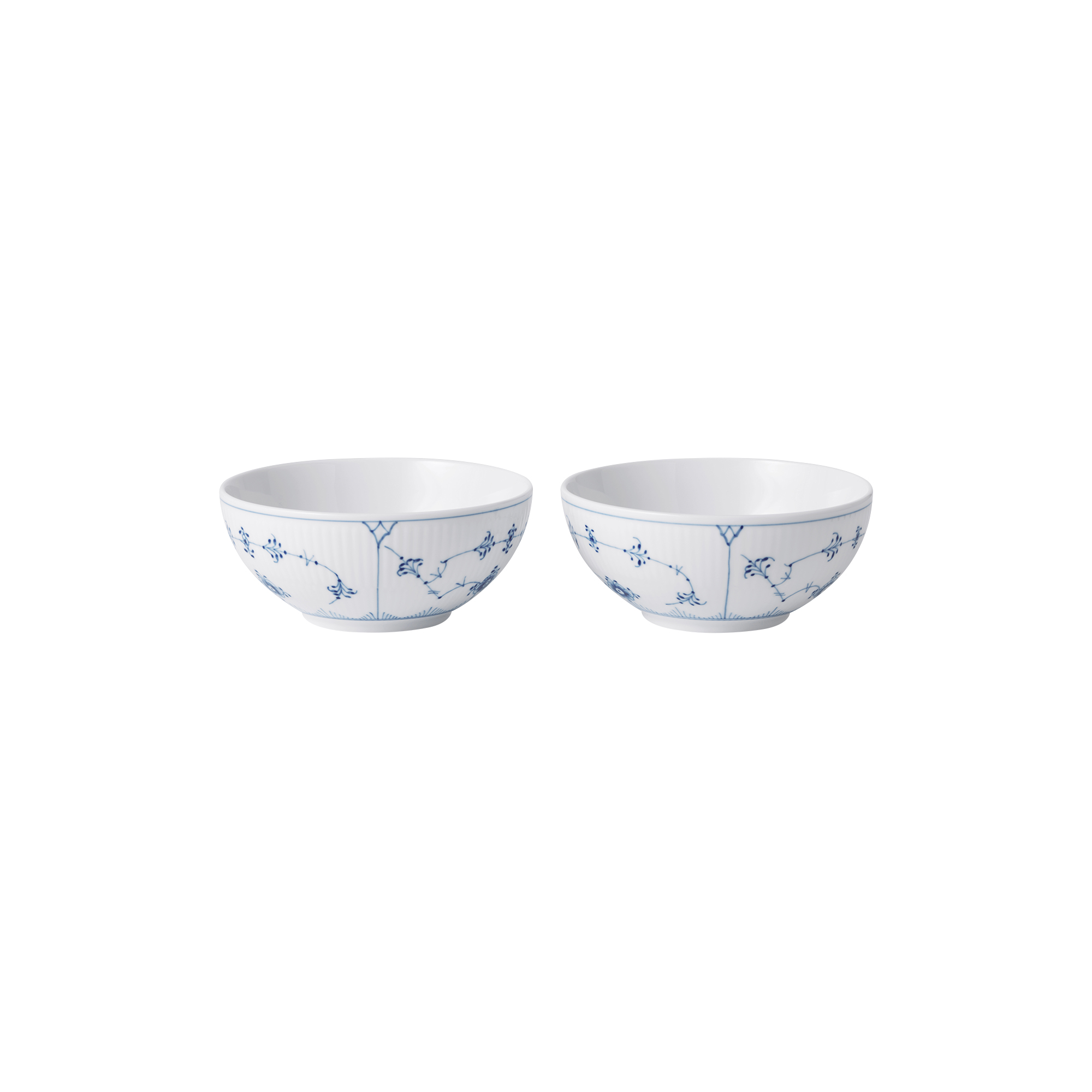 Royal Copenhagen - Musselmalet Riflet skål 50 cl, 2 stk